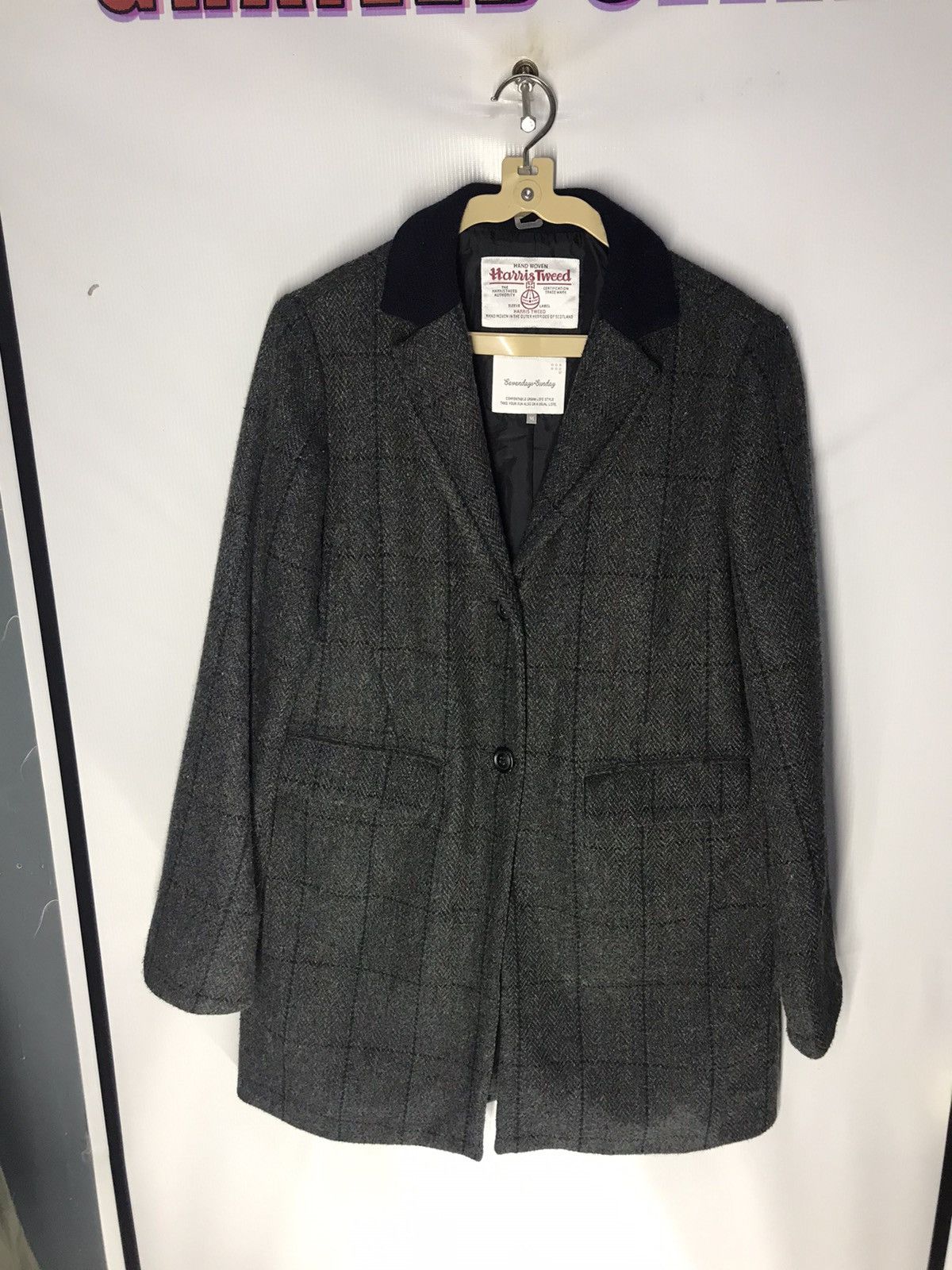 Harris Tweed × Japanese Brand Harris tweed x sevendays =Sunday wool jacket Size US S / EU 44-46 / 1 - 6 Thumbnail