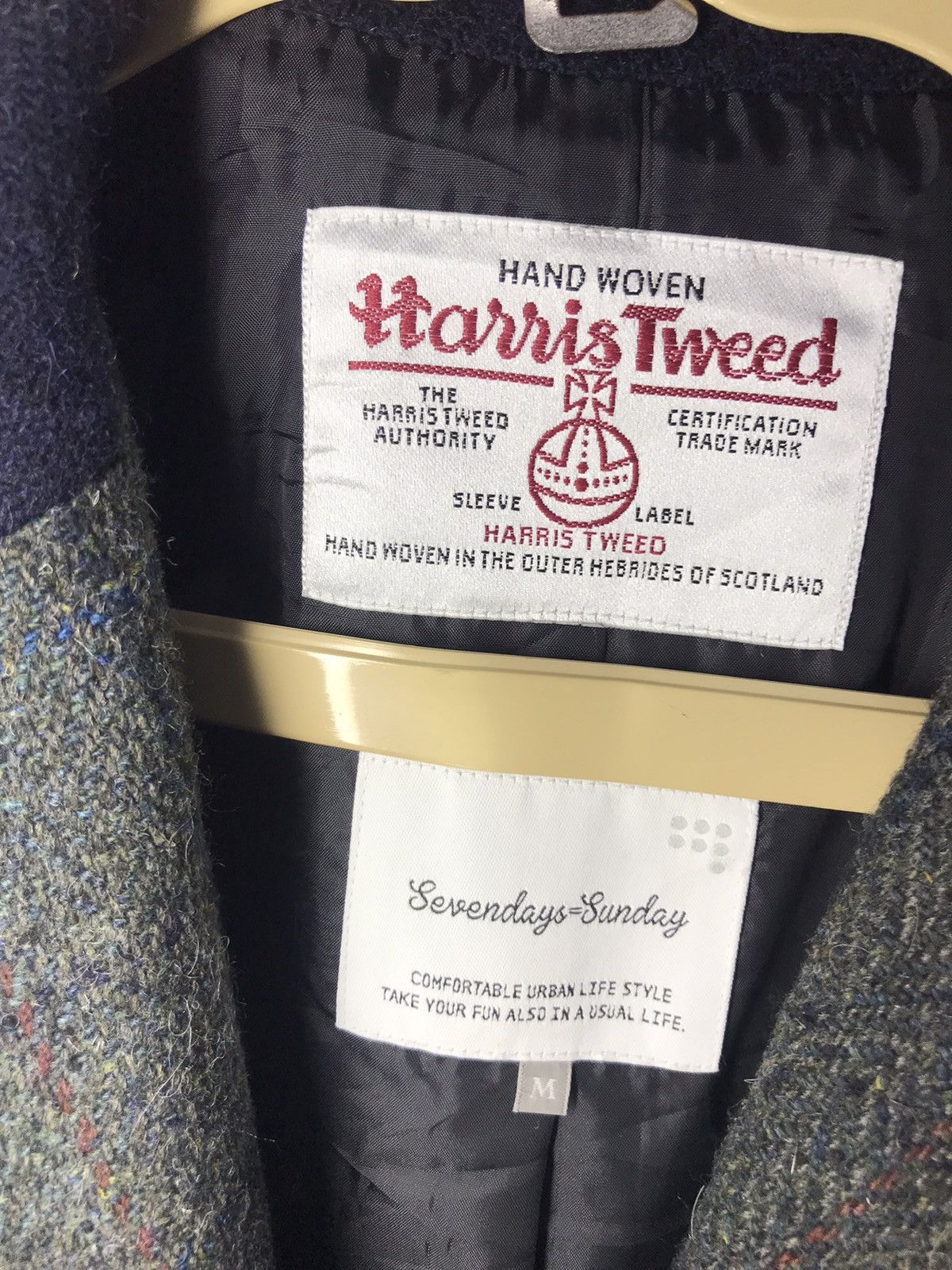 Harris Tweed × Japanese Brand Harris tweed x sevendays =Sunday wool jacket Size US S / EU 44-46 / 1 - 3 Thumbnail