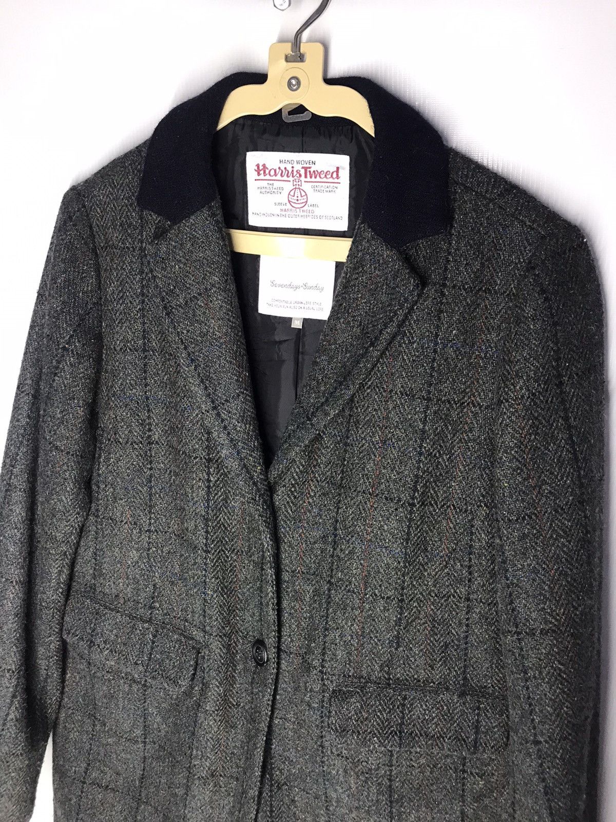 Harris Tweed × Japanese Brand Harris tweed x sevendays =Sunday wool jacket Size US S / EU 44-46 / 1 - 5 Thumbnail