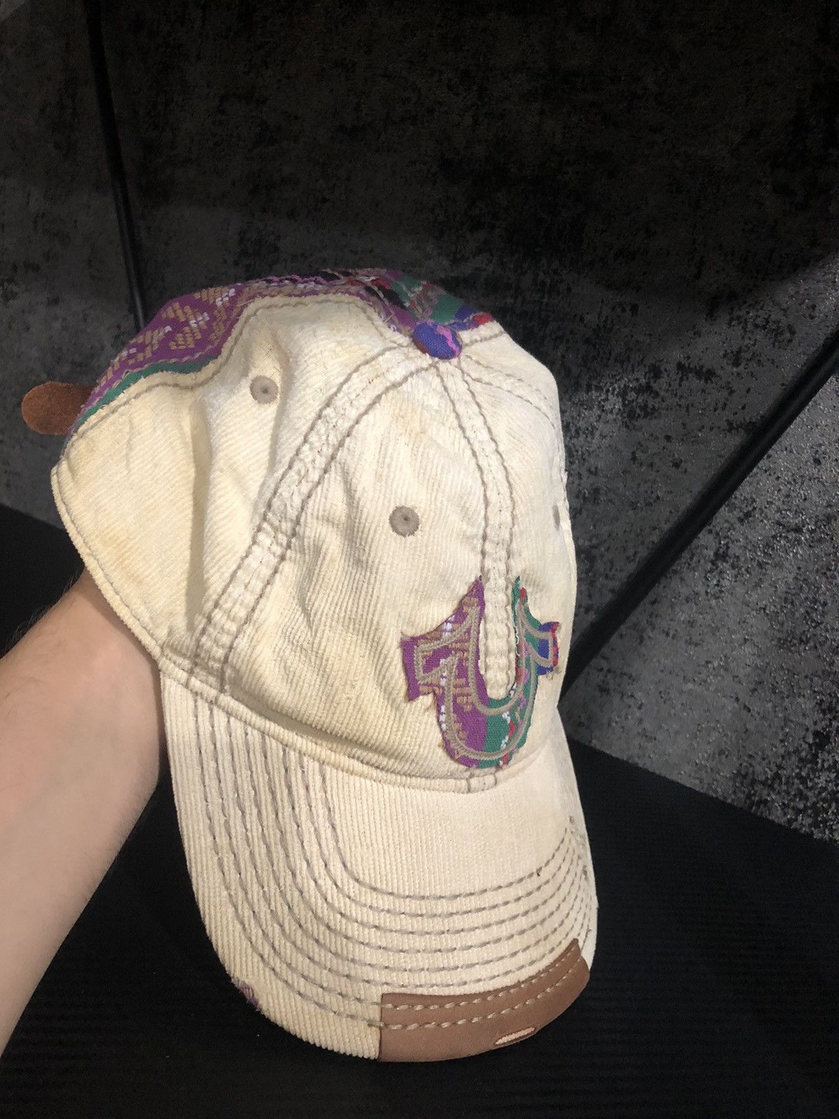 True Religion True Religion distressed corduroy cap Size ONE SIZE - 1 Thumbnail