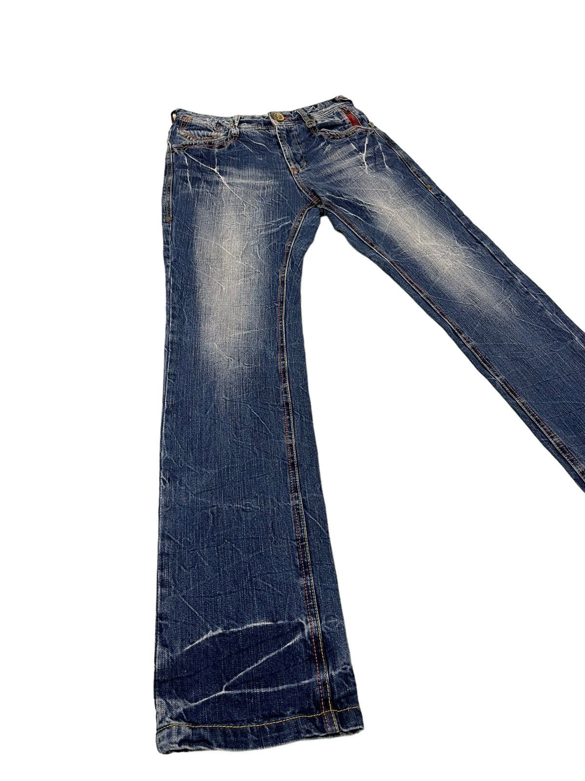 Japanese Brand Acid Wash Jeans Blow by Blue Regular Straight 4🟦3 Size US 29 - 1 Thumbnail