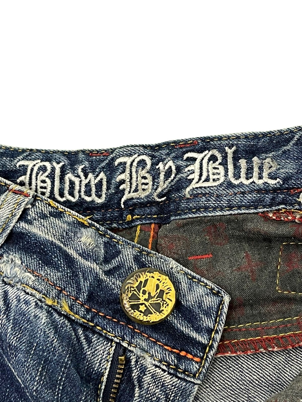 Japanese Brand Acid Wash Jeans Blow by Blue Regular Straight 4🟦3 Size US 29 - 11 Thumbnail