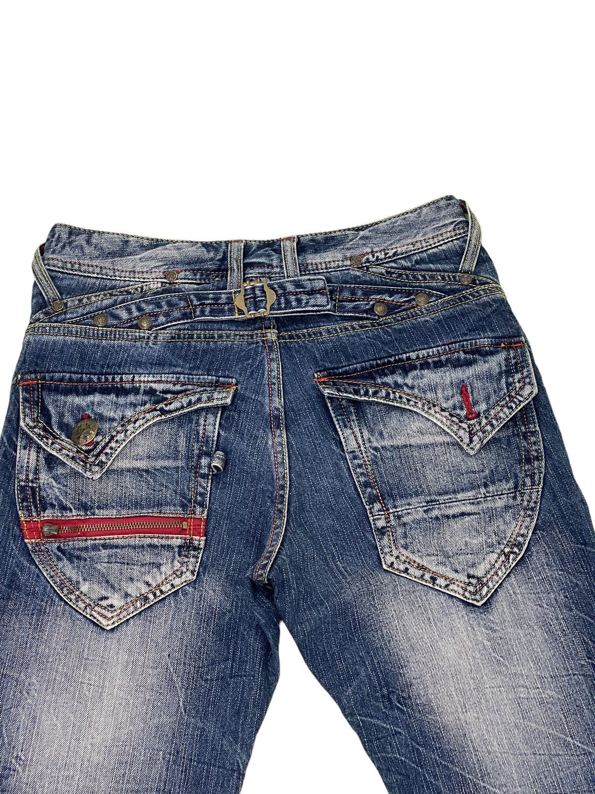 Japanese Brand Acid Wash Jeans Blow by Blue Regular Straight 4🟦3 Size US 29 - 20 Thumbnail