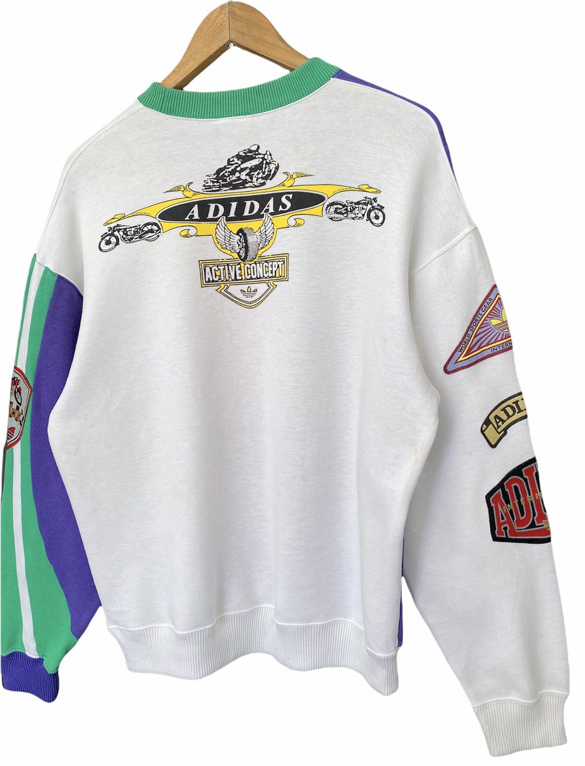 Adidas RARE‼️ADIDAS VINTAGE MULTICOLOUR PATCHES SWEATSHIRT Size US M / EU 48-50 / 2 - 13 Thumbnail