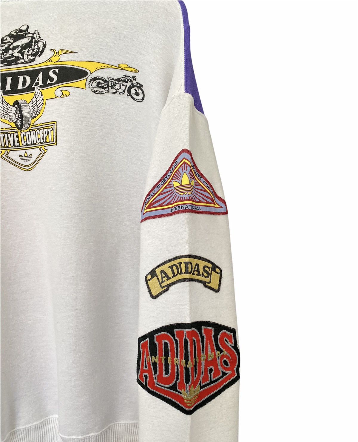 Adidas RARE‼️ADIDAS VINTAGE MULTICOLOUR PATCHES SWEATSHIRT Size US M / EU 48-50 / 2 - 10 Thumbnail