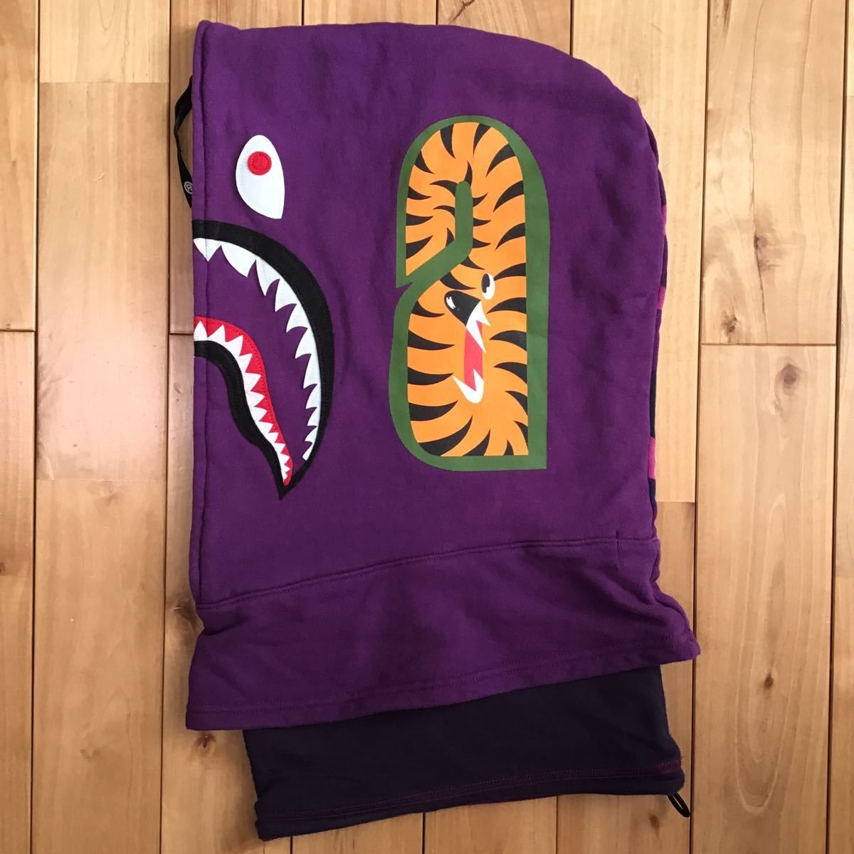 Bape BAPE shark hoodie Mask neck warmer Purple camo ape Size ONE SIZE - 3 Thumbnail