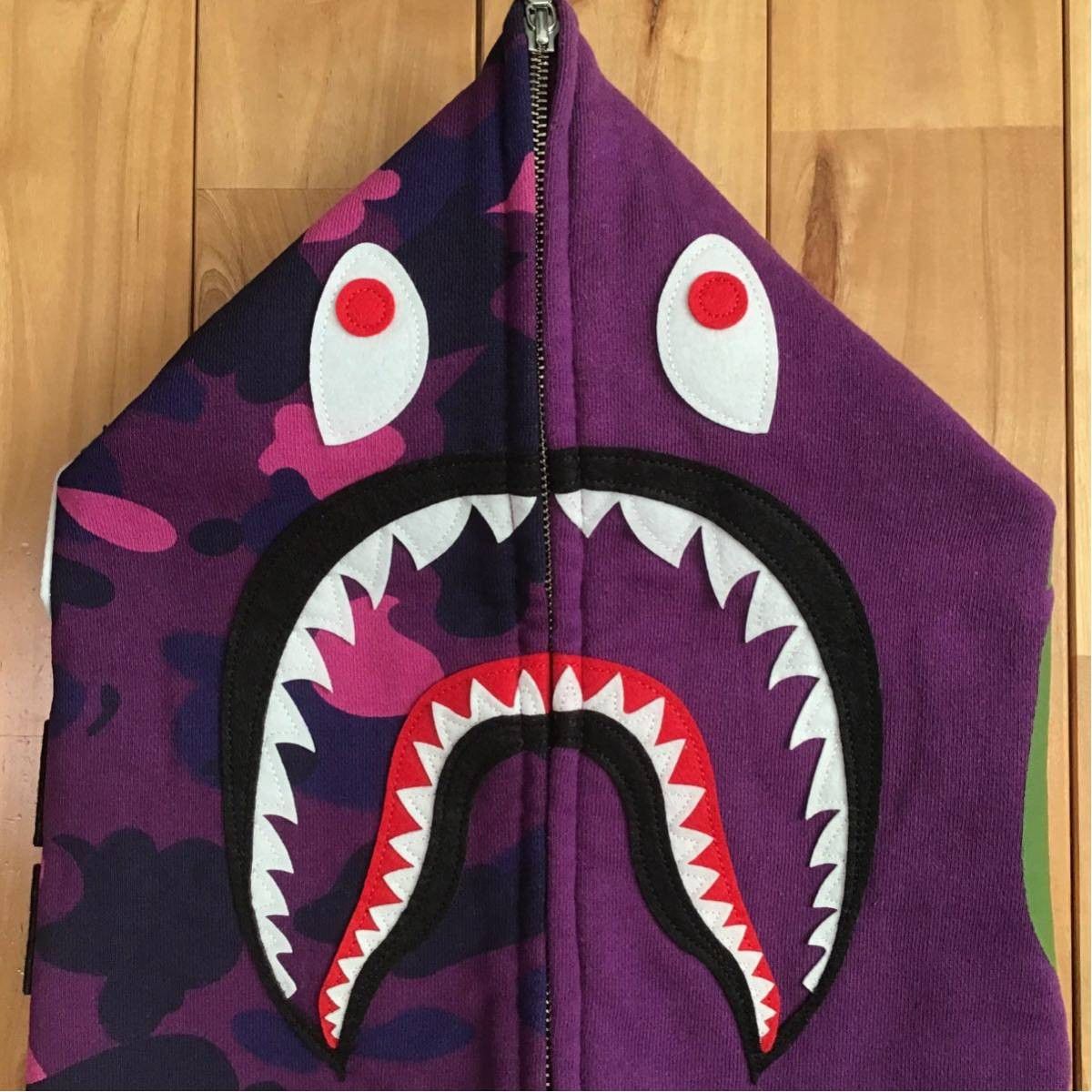 Bape BAPE shark hoodie Mask neck warmer Purple camo ape Size ONE SIZE - 4 Thumbnail