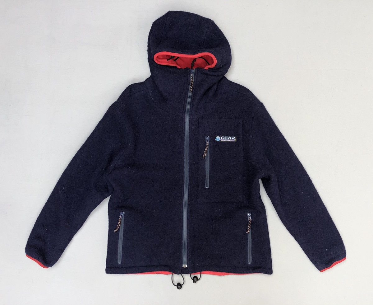 image of Outdoor Life x Wild Outdoor Apparel Ozone Community Outwear Wool Hooded Jacket in Navy (Size Medium