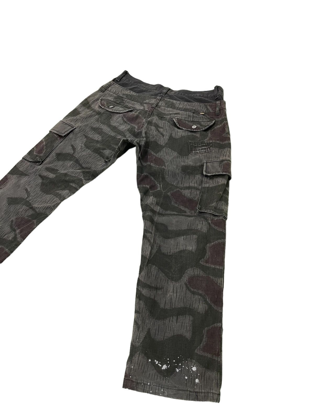 Japanese Brand Double Waist Cargo Camo Power to the People Tapered 3🟦8 Size US 32 / EU 48 - 13 Thumbnail