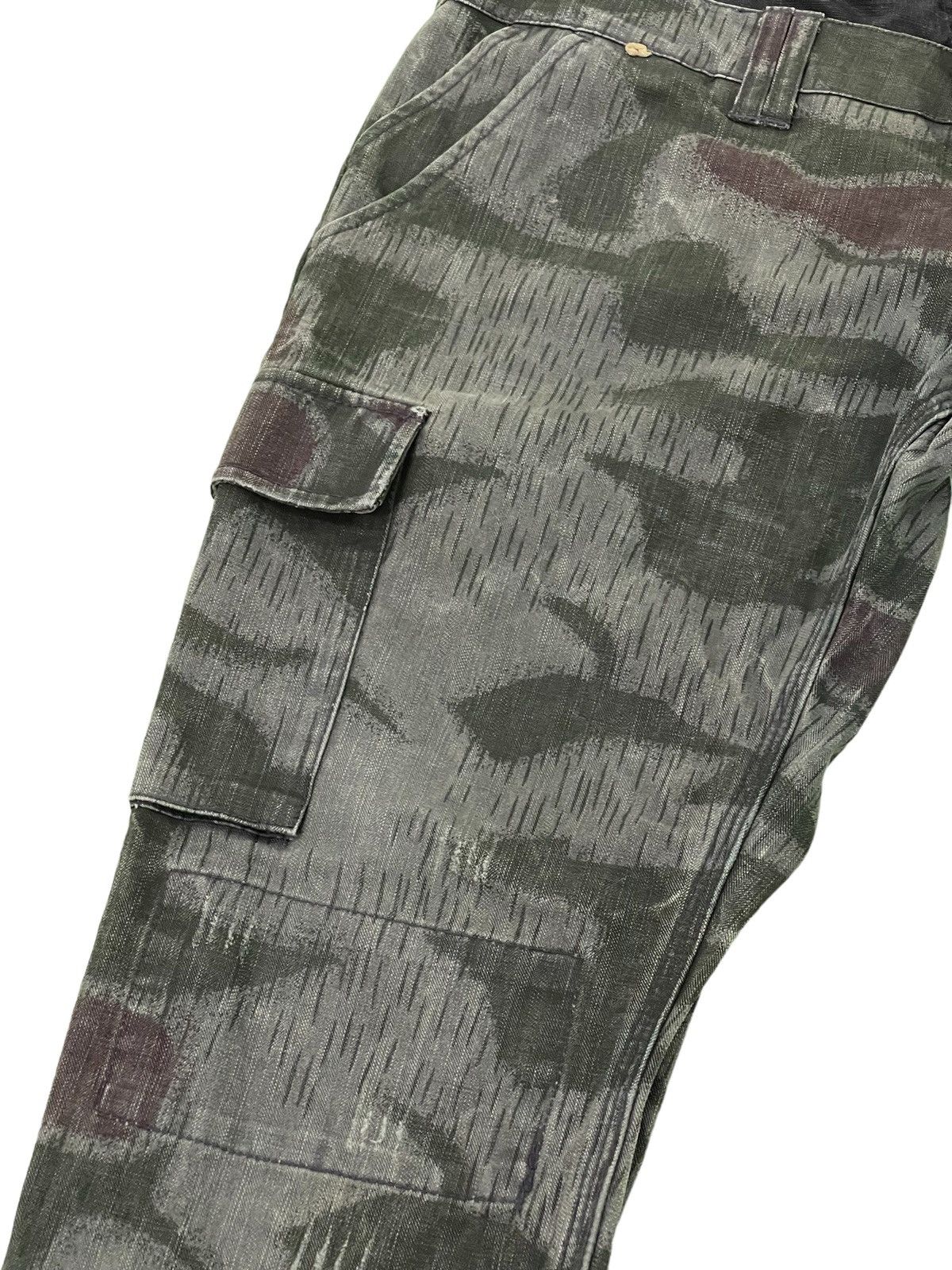 Japanese Brand Double Waist Cargo Camo Power to the People Tapered 3🟦8 Size US 32 / EU 48 - 6 Thumbnail