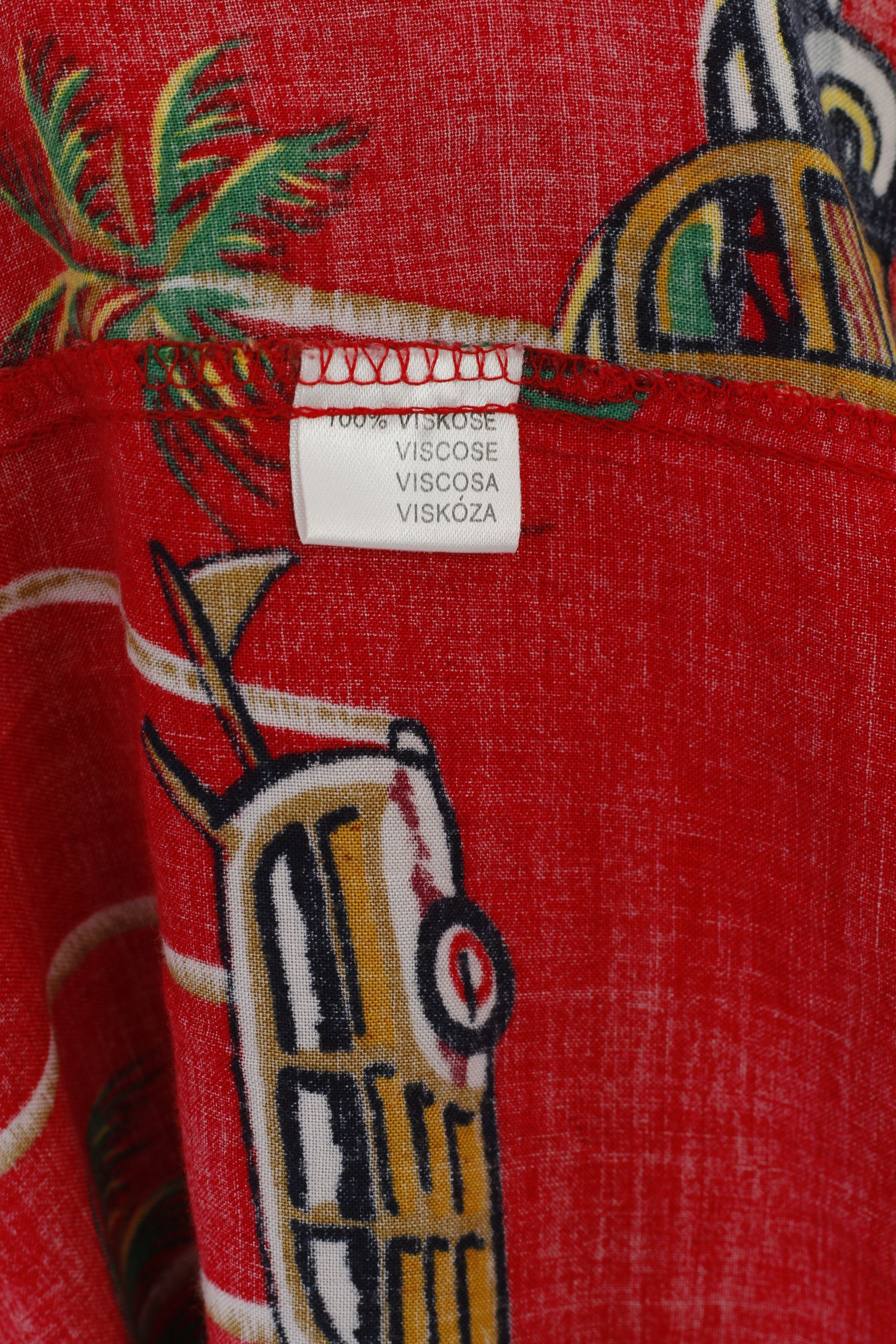 Vintage LIMIT Fashion line Men XXL Casual Shirt Red hawaii 2571 Size US XXL / EU 58 / 5 - 4 Thumbnail