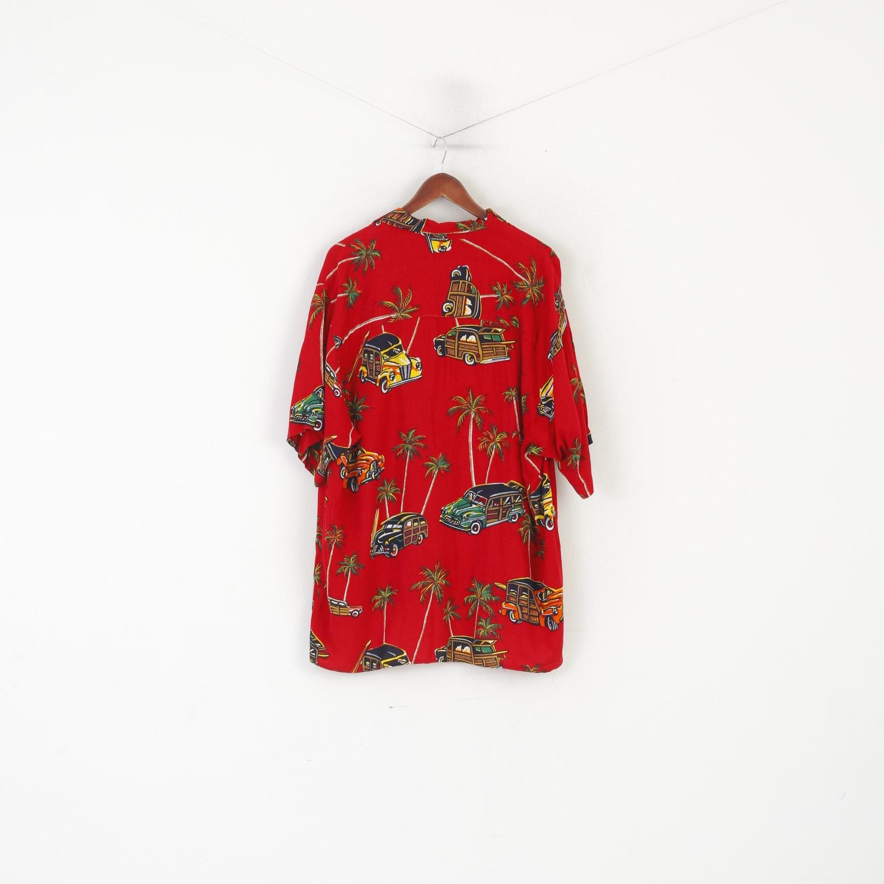 Vintage LIMIT Fashion line Men XXL Casual Shirt Red hawaii 2571 Size US XXL / EU 58 / 5 - 6 Thumbnail