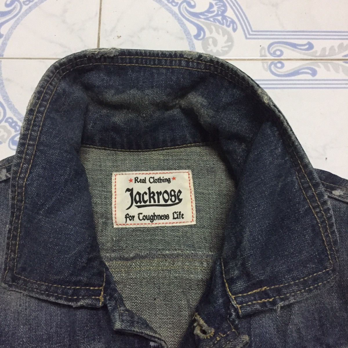 JACKROSE Distressed Jackrose Denim Jacket For Toughness Life Size US L / EU 52-54 / 3 - 18 Thumbnail