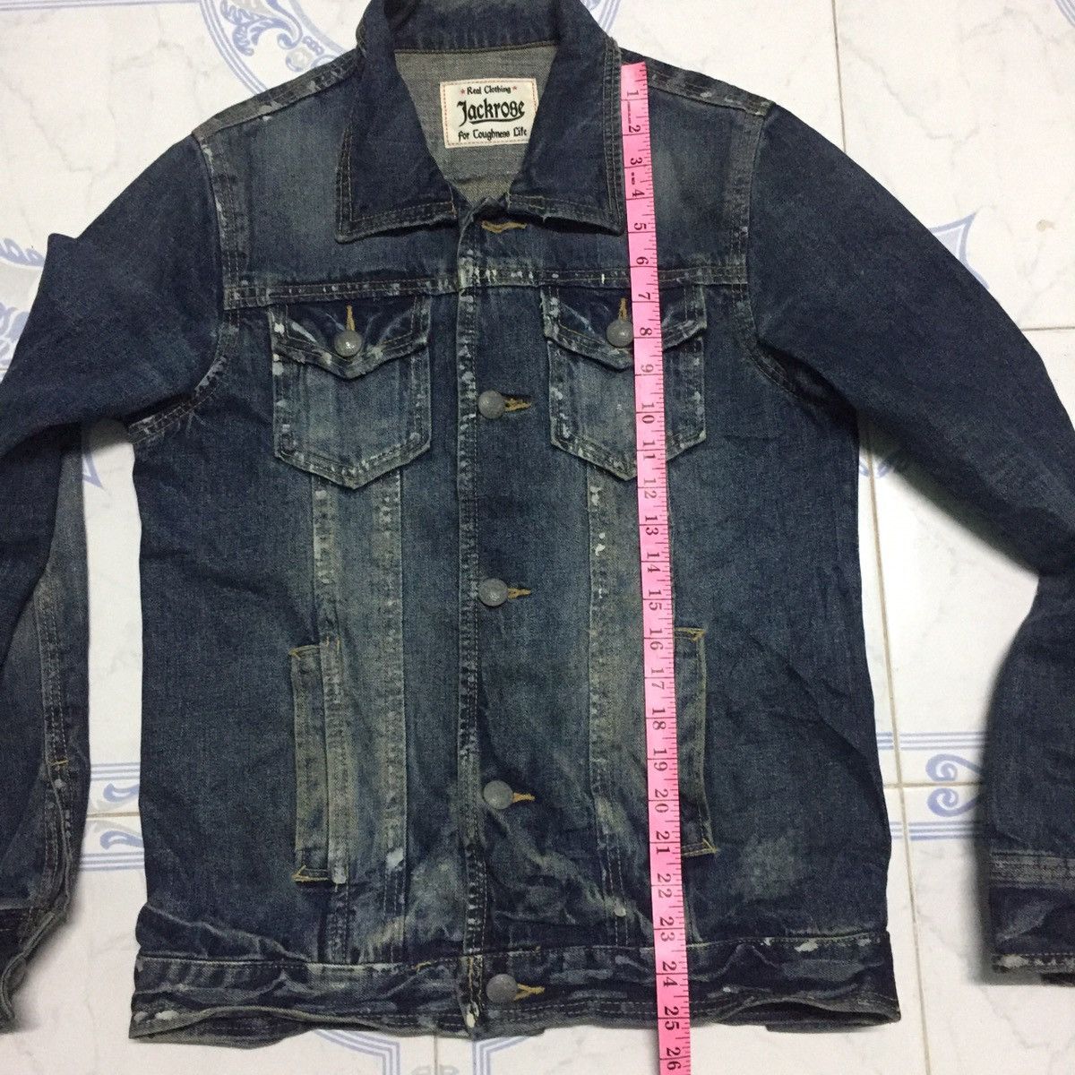 JACKROSE Distressed Jackrose Denim Jacket For Toughness Life Size US L / EU 52-54 / 3 - 24 Thumbnail