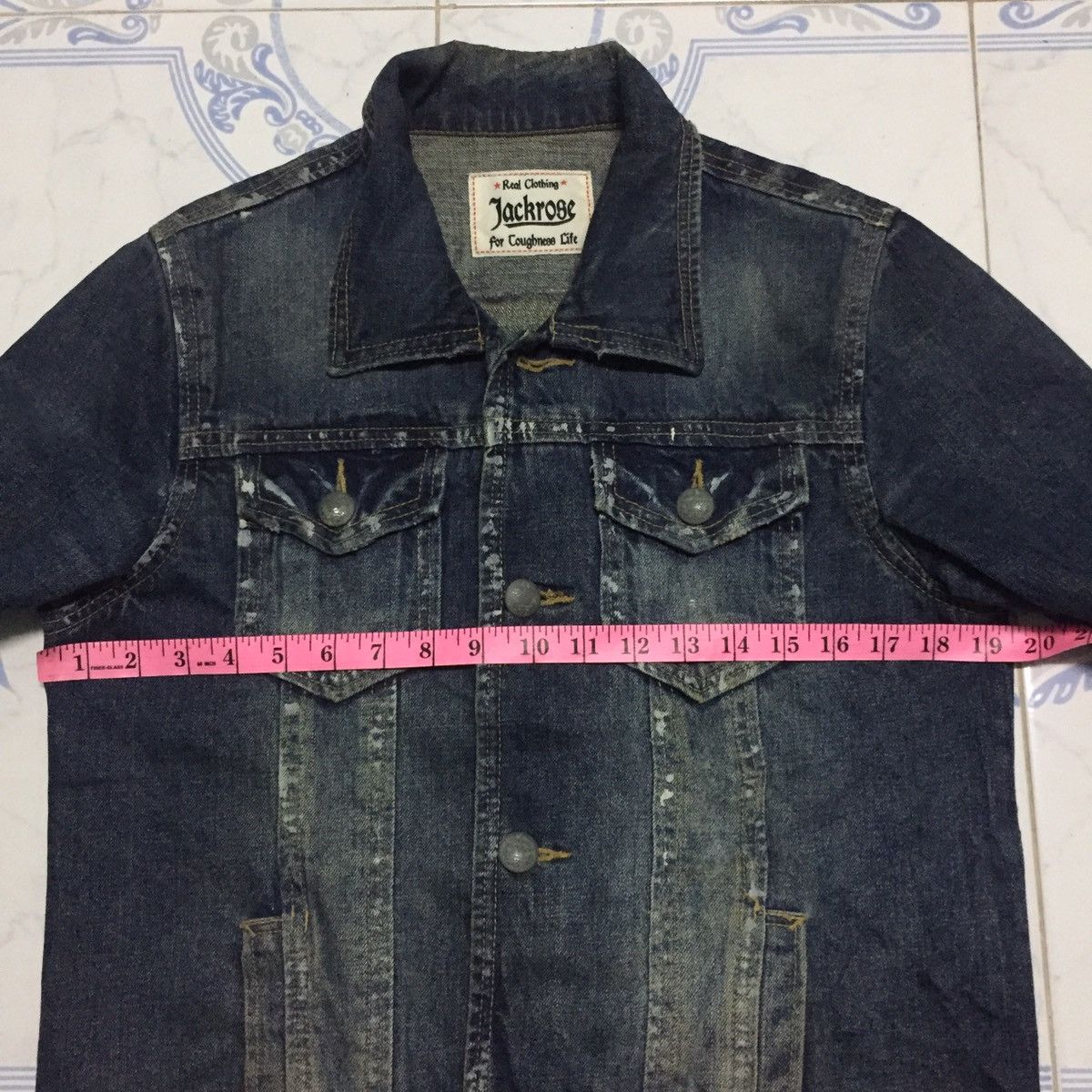 JACKROSE Distressed Jackrose Denim Jacket For Toughness Life Size US L / EU 52-54 / 3 - 23 Thumbnail
