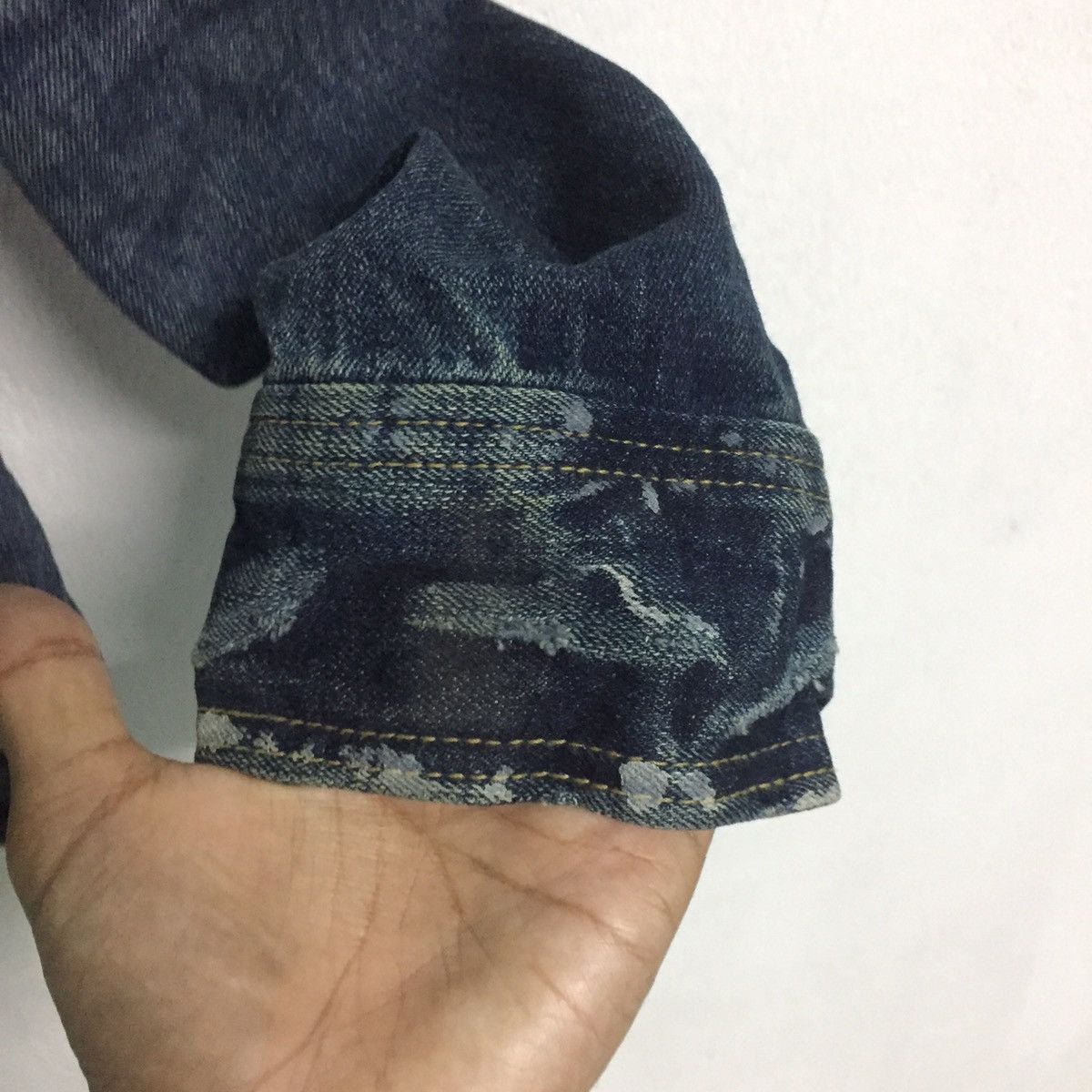 JACKROSE Distressed Jackrose Denim Jacket For Toughness Life Size US L / EU 52-54 / 3 - 8 Thumbnail