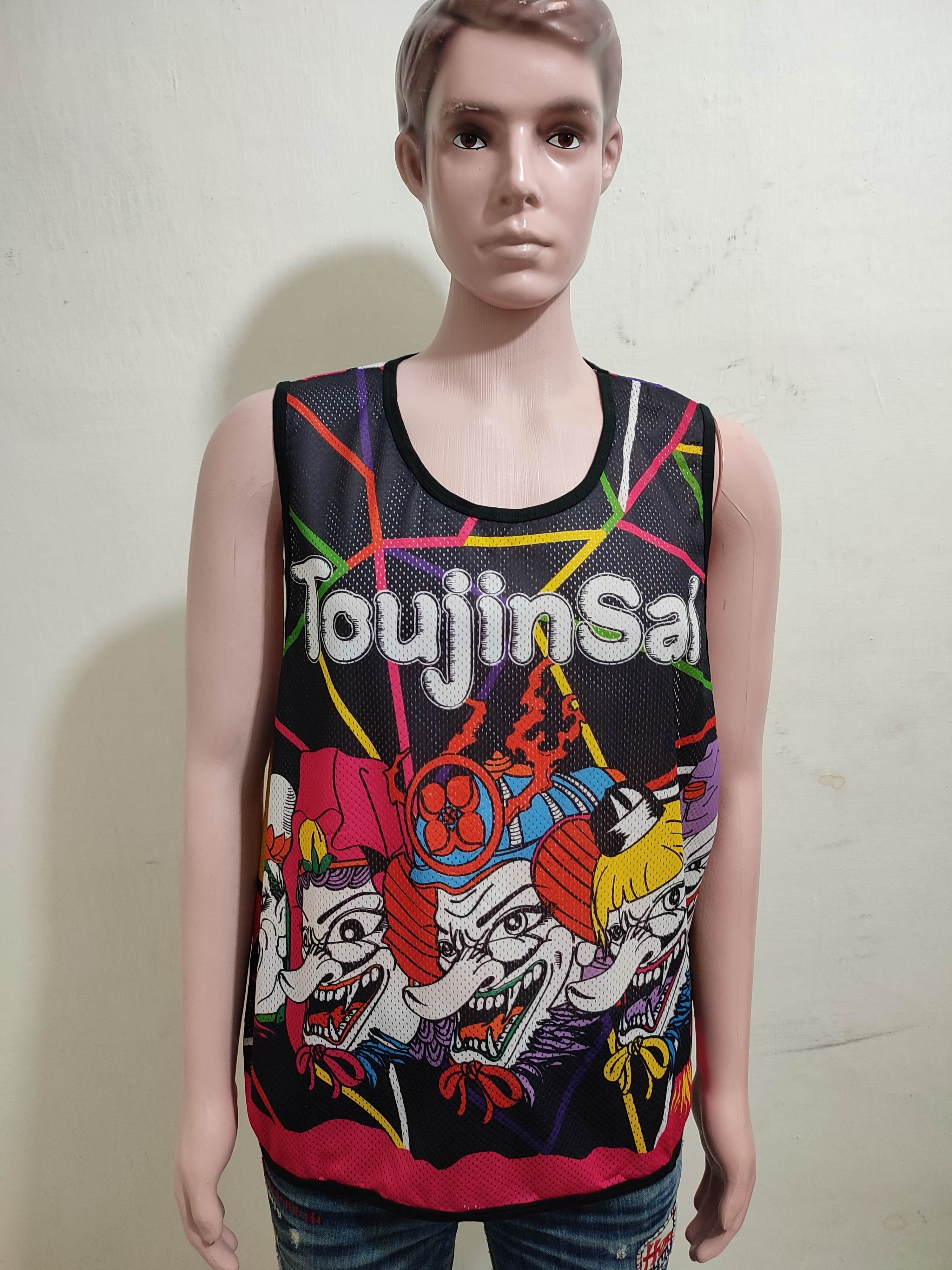 Japanese Brand 🔥Toujinsai Clown Art Smooch Sleeveless Jersey Size US M / EU 48-50 / 2 - 10 Thumbnail