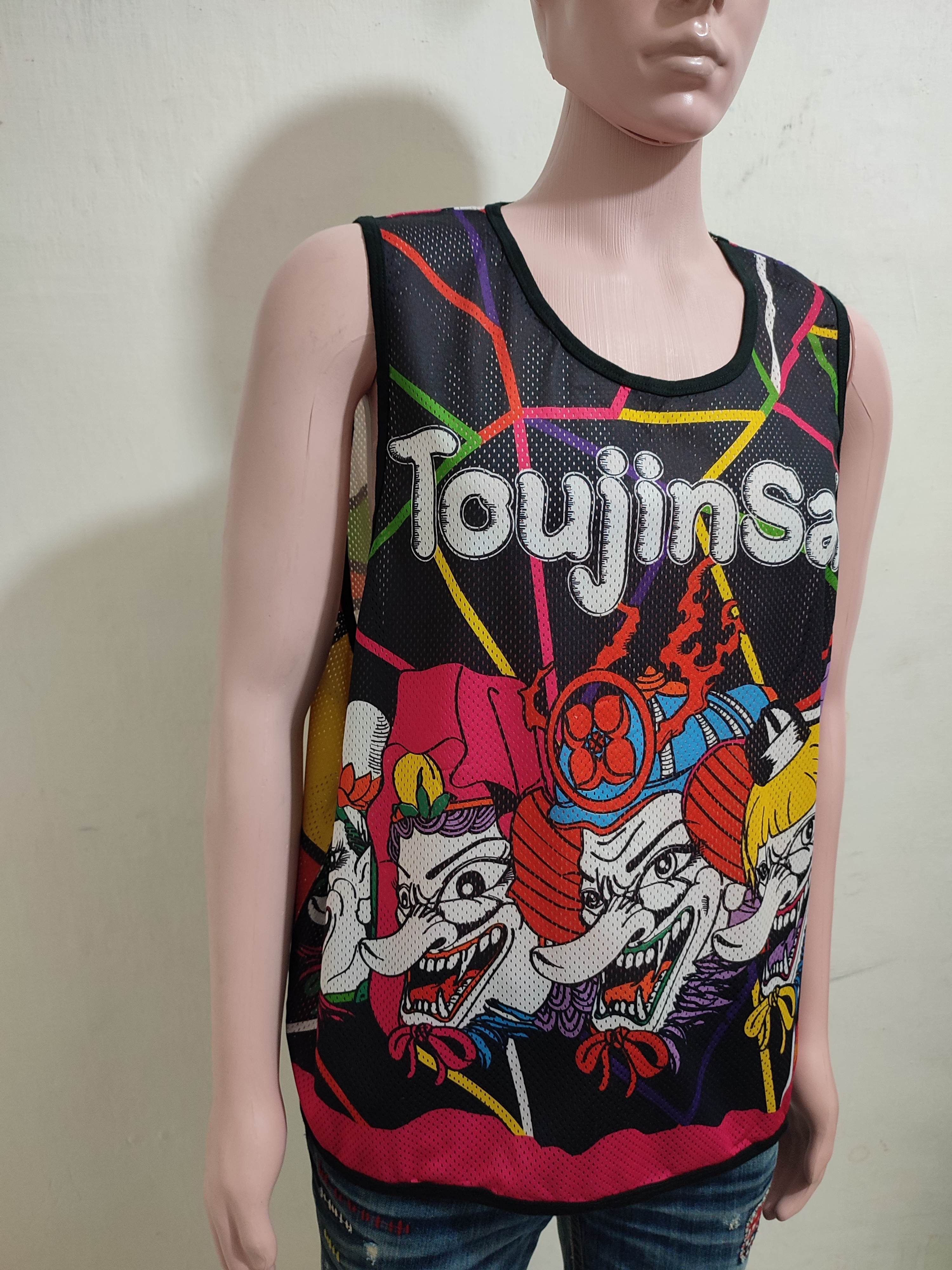 Japanese Brand 🔥Toujinsai Clown Art Smooch Sleeveless Jersey Size US M / EU 48-50 / 2 - 11 Thumbnail