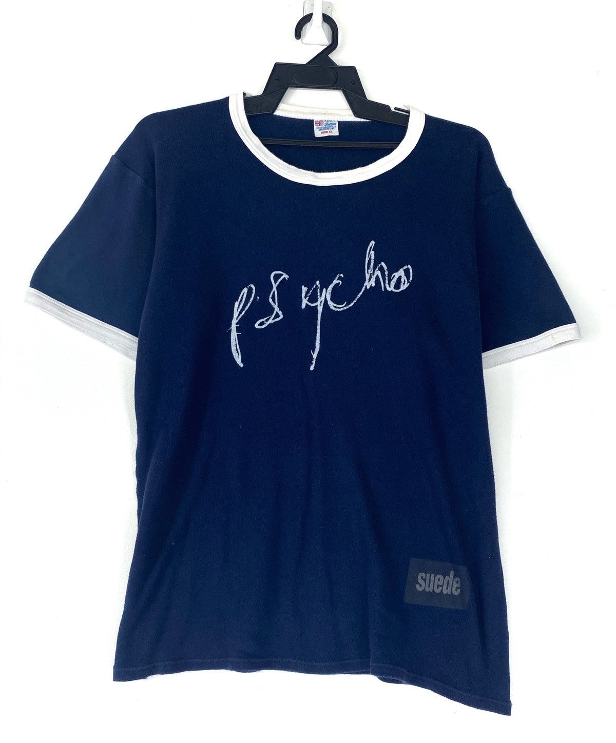 image of Band Tees x Vintage Suede Psycho in Blue, Men's (Size XL)