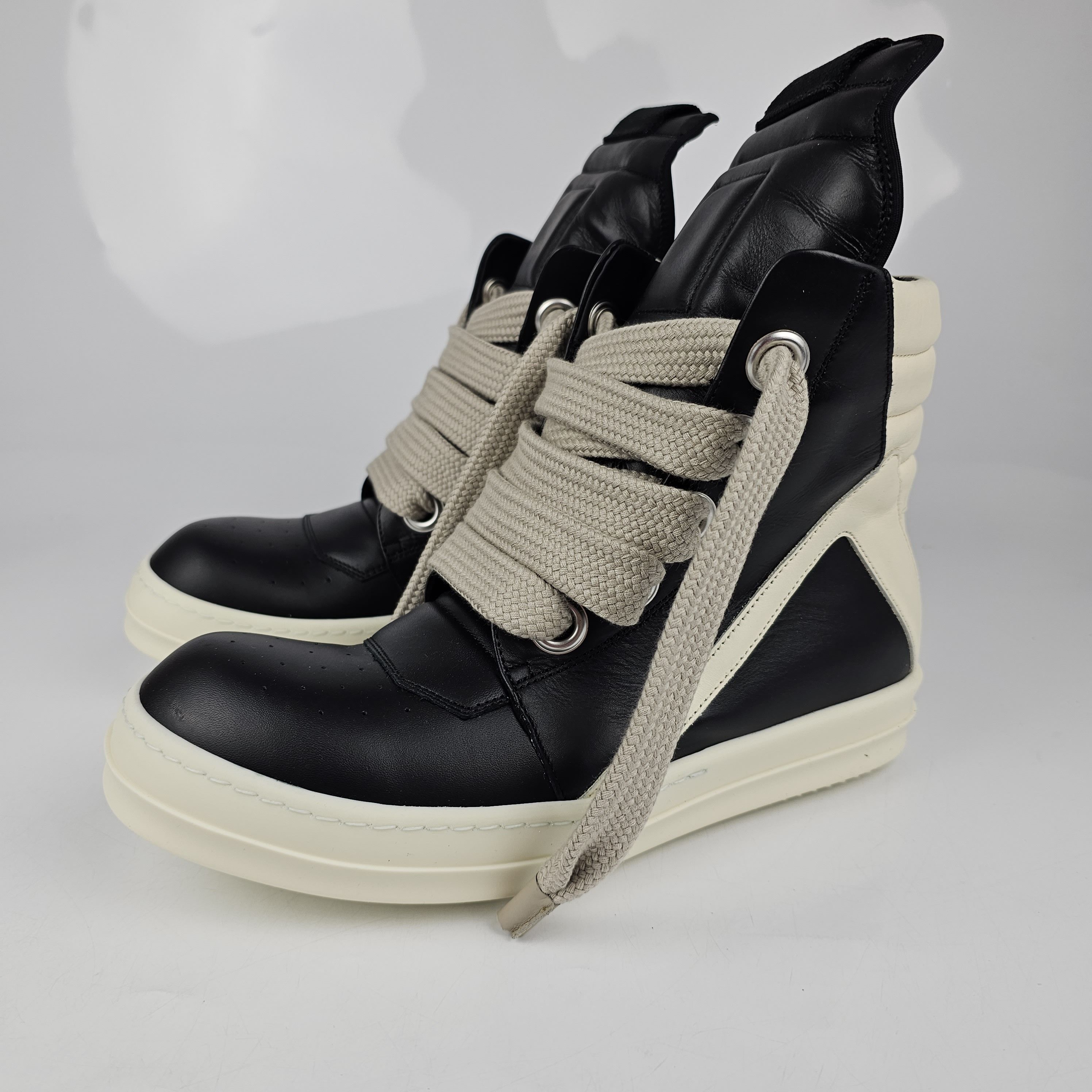 clearance discounted Rick Owens Geobasket Jumbo Laces Sneakers New 