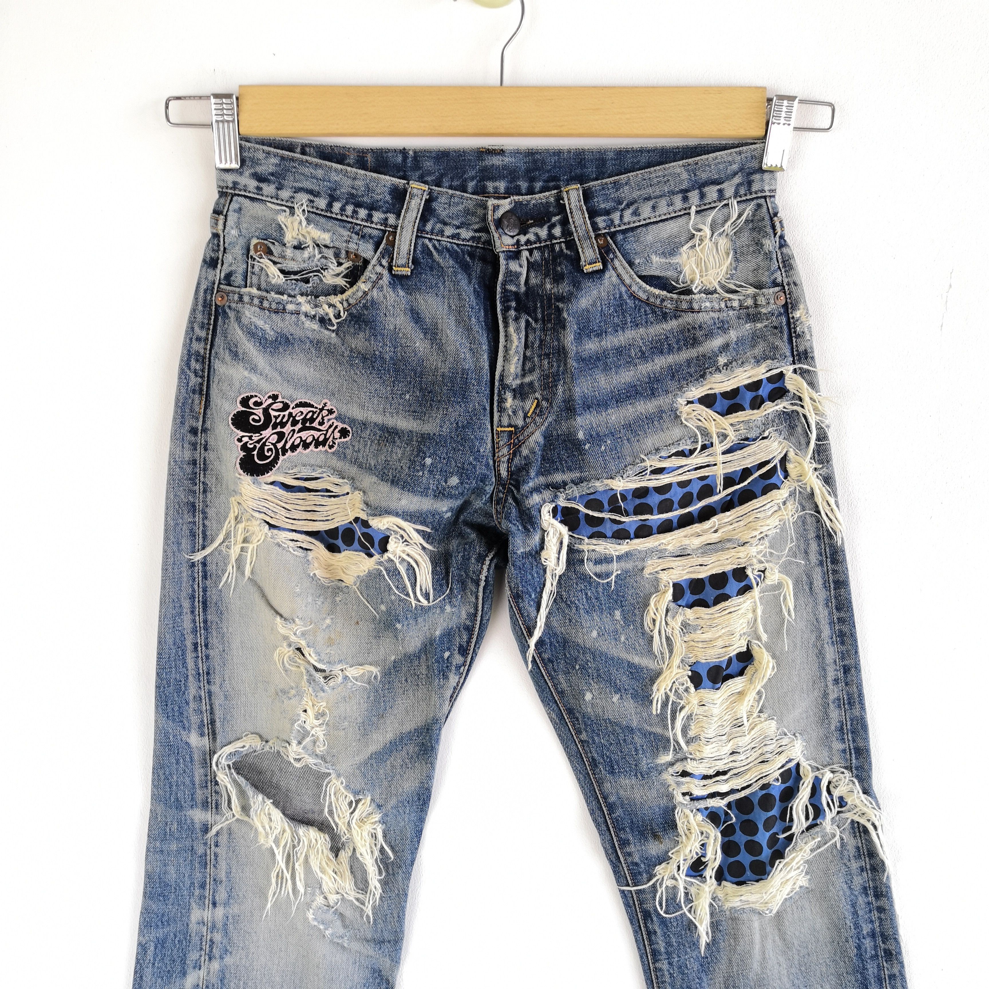 Japanese Brand RNA Skulls Distressed Jeans Japanese Denim Skates Pants Size 28" / US 6 / IT 42 - 3 Thumbnail