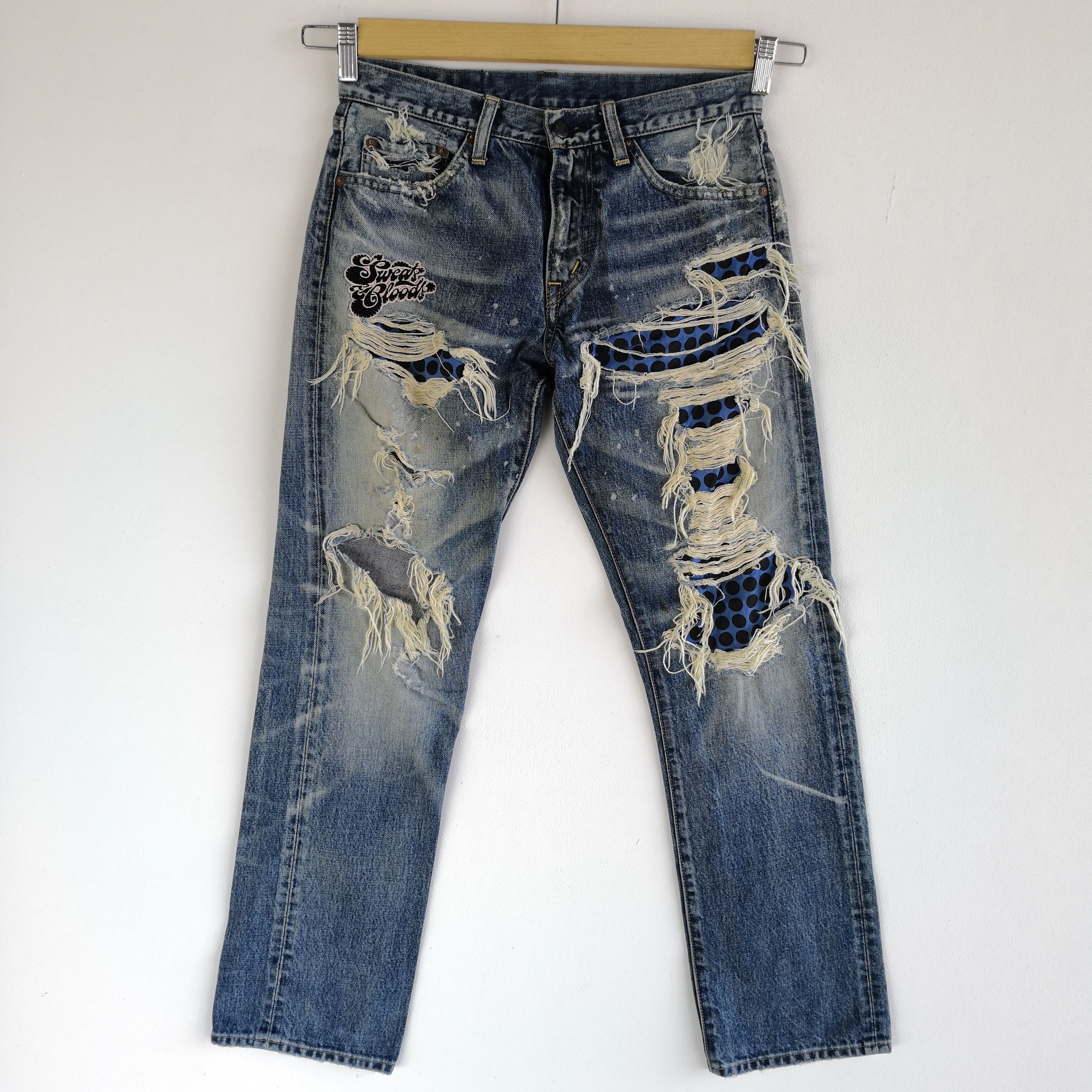 Japanese Brand RNA Skulls Distressed Jeans Japanese Denim Skates Pants Size 28" / US 6 / IT 42 - 4 Thumbnail