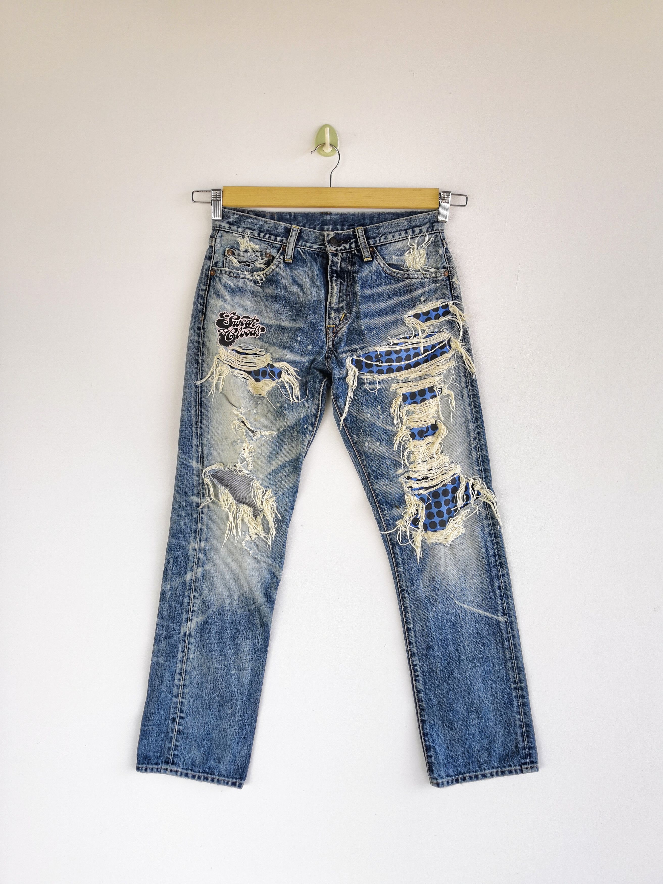 Japanese Brand RNA Skulls Distressed Jeans Japanese Denim Skates Pants Size 28" / US 6 / IT 42 - 1 Thumbnail