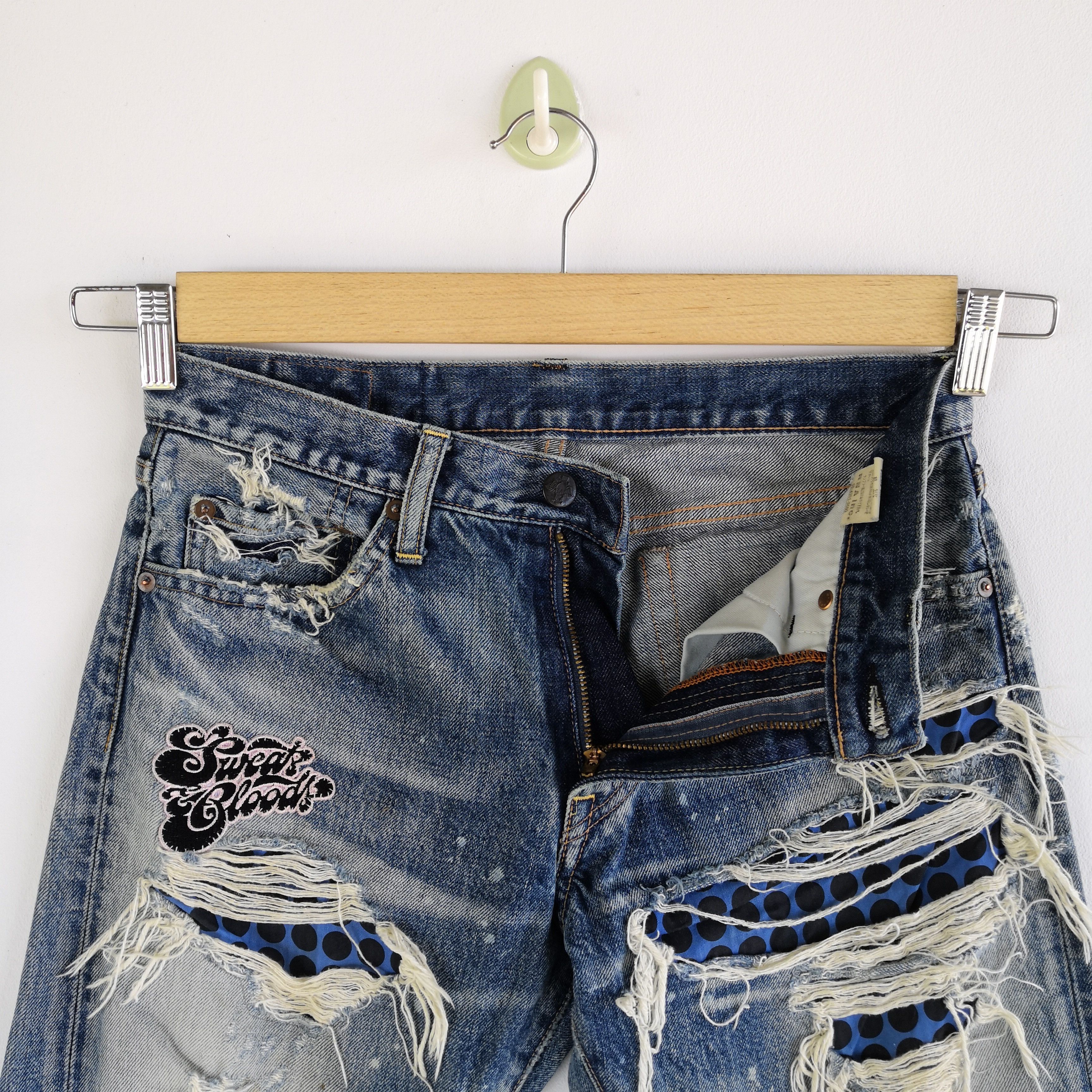 Japanese Brand RNA Skulls Distressed Jeans Japanese Denim Skates Pants Size 28" / US 6 / IT 42 - 10 Thumbnail