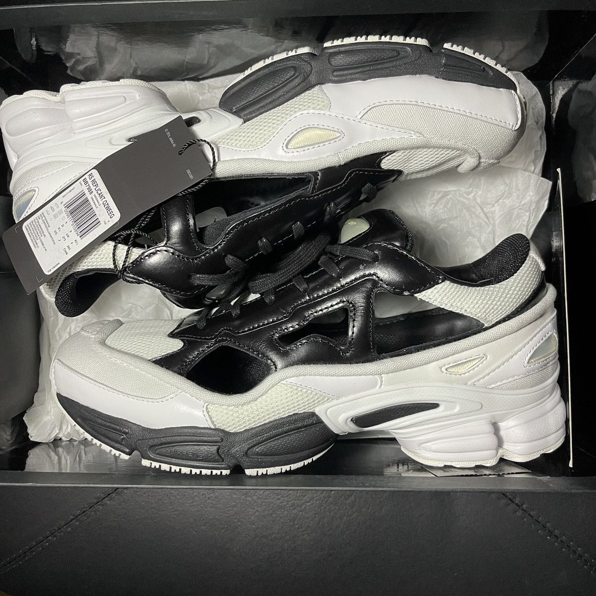 Adidas × Raf Simons Adidas Raf Simons ozweego replicant white black Size US 9.5 / EU 42-43 - 9 Thumbnail