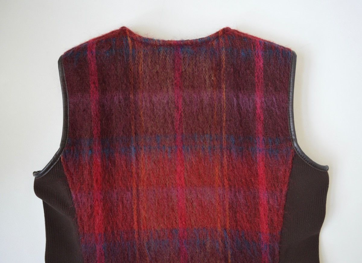 Prada Burgundy Check Mohair Utility Vest Size S / US 4 / IT 40 - 10 Thumbnail