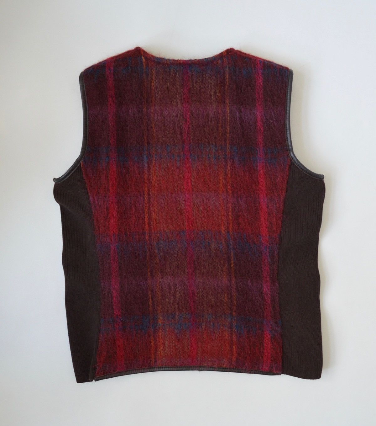 Prada Burgundy Check Mohair Utility Vest Size S / US 4 / IT 40 - 9 Thumbnail