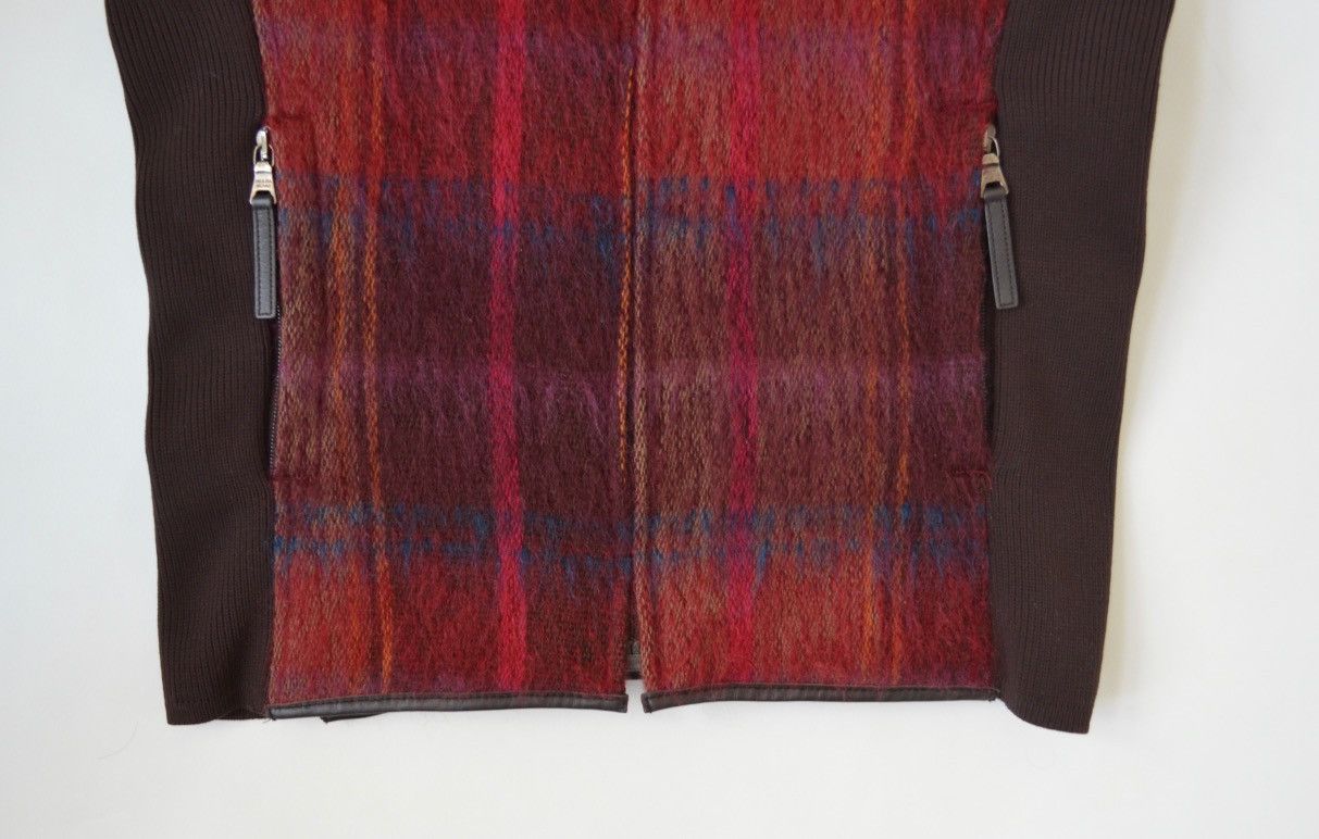 Prada Burgundy Check Mohair Utility Vest Size S / US 4 / IT 40 - 5 Thumbnail