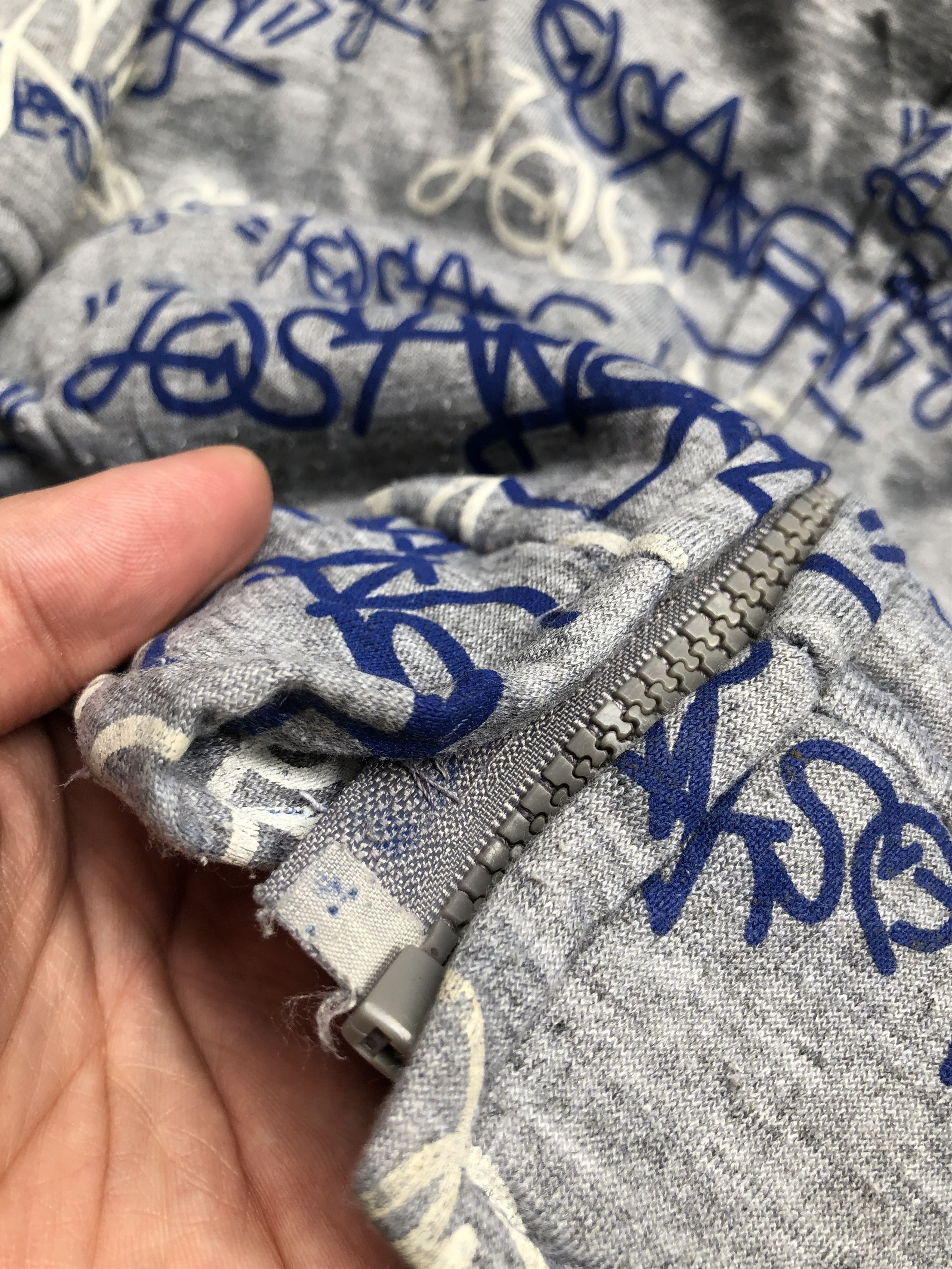 MLB RARE VINTAGE DISTRESSED LOS ANGELES FULLPRINT ZIPPER HOODIE Size US XL / EU 56 / 4 - 6 Thumbnail