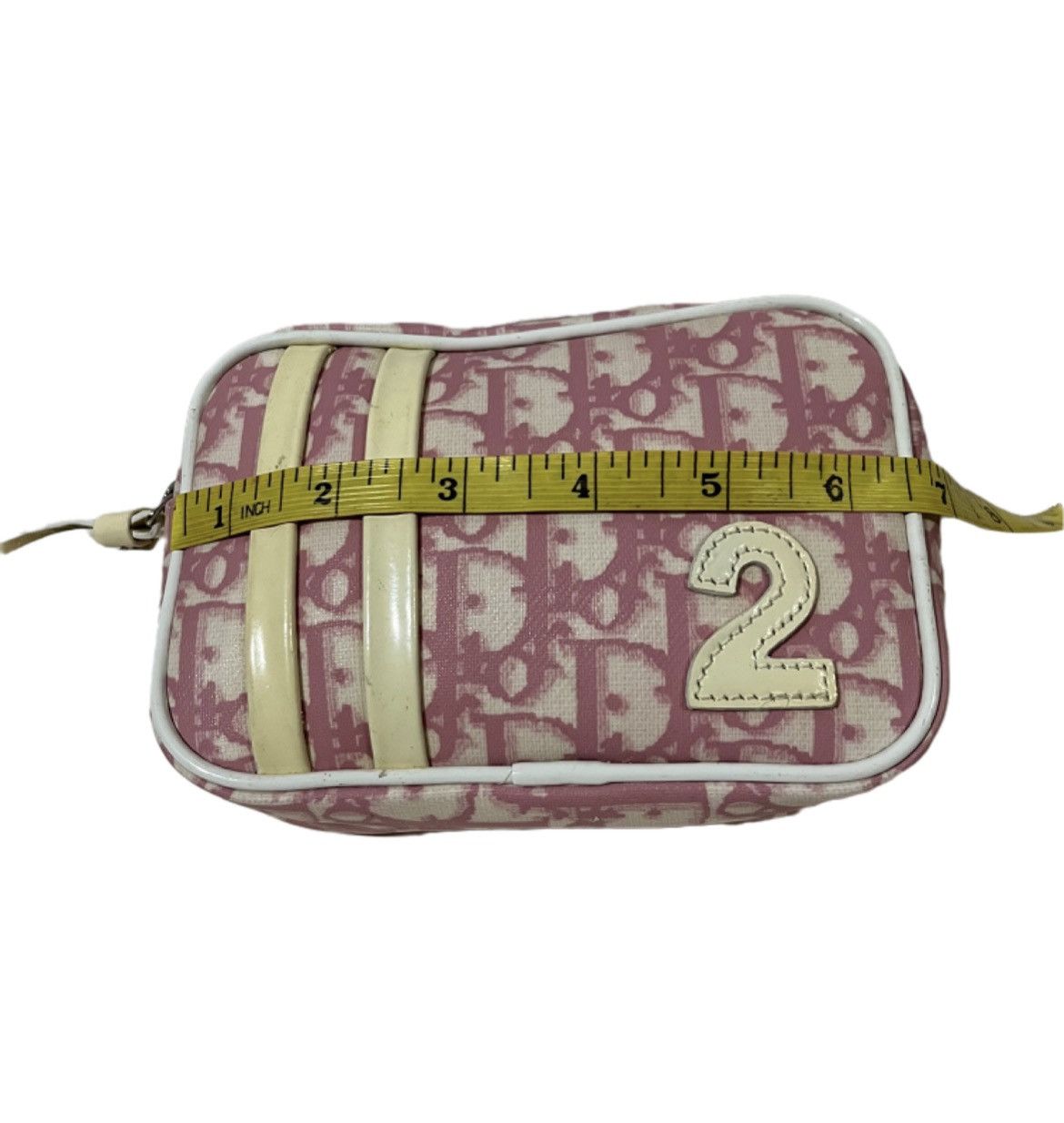 Christian Dior Monsieur × Dior Christian Dior Trotter Mini Pouch Bag Purse Pink White Size ONE SIZE - 13 Thumbnail