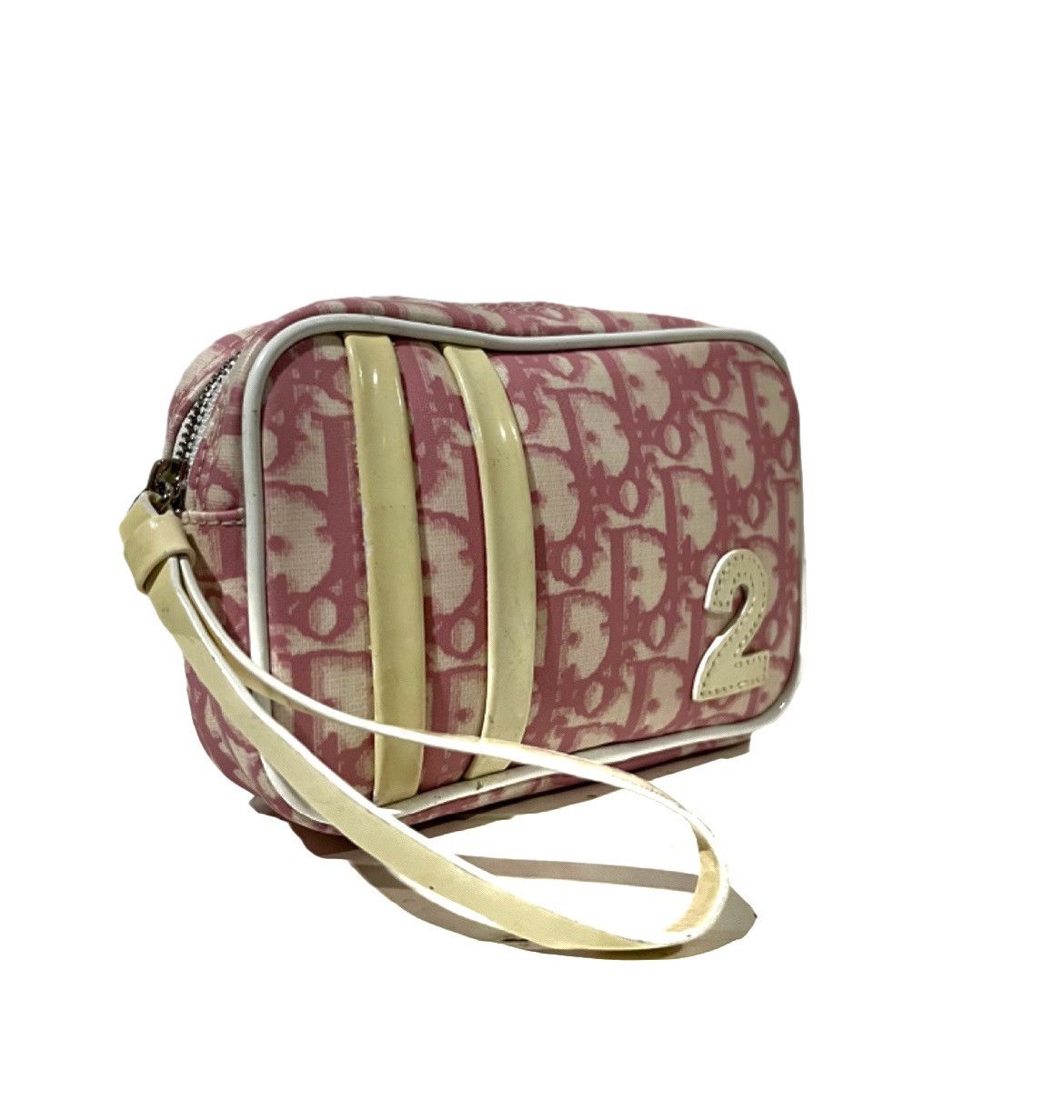 Christian Dior Monsieur × Dior Christian Dior Trotter Mini Pouch Bag Purse Pink White Size ONE SIZE - 1 Thumbnail