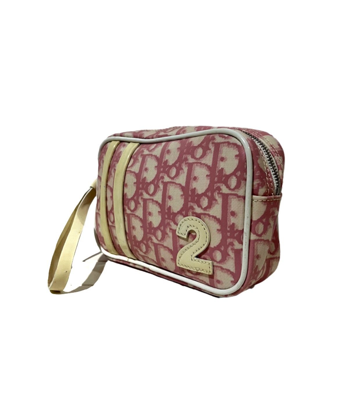 Christian Dior Monsieur × Dior Christian Dior Trotter Mini Pouch Bag Purse Pink White Size ONE SIZE - 2 Thumbnail