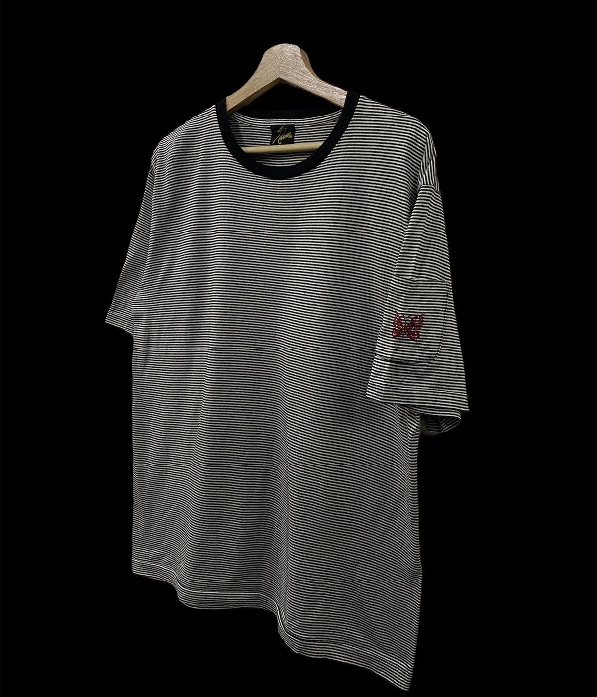 Needles Needles Papilon Embroidery Butterfly Logo Striped Tee Size US L / EU 52-54 / 3 - 12 Thumbnail