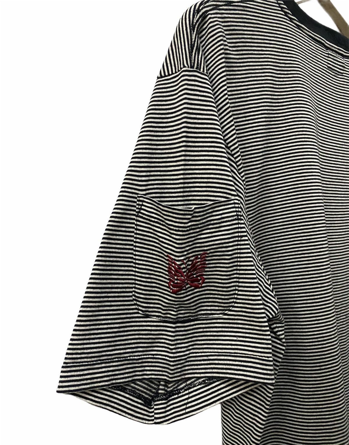 Needles Needles Papilon Embroidery Butterfly Logo Striped Tee Size US L / EU 52-54 / 3 - 7 Thumbnail