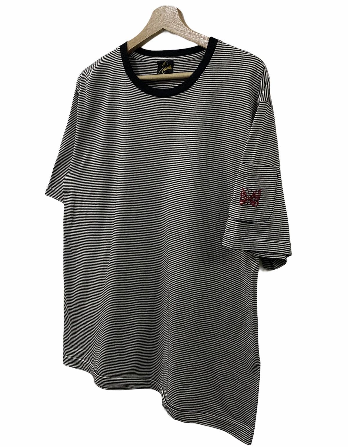 Needles Needles Papilon Embroidery Butterfly Logo Striped Tee Size US L / EU 52-54 / 3 - 5 Thumbnail