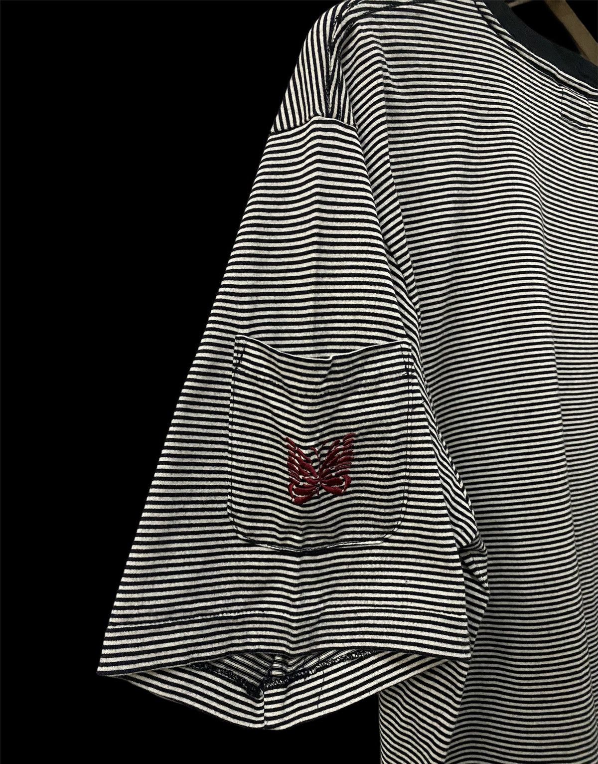 Needles Needles Papilon Embroidery Butterfly Logo Striped Tee Size US L / EU 52-54 / 3 - 16 Thumbnail