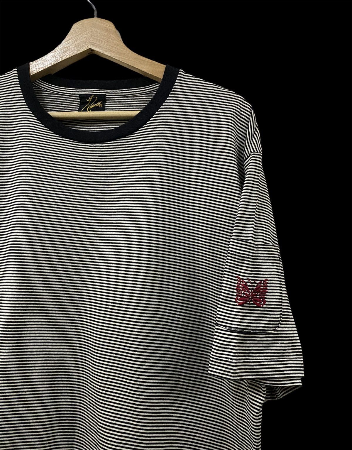 Needles Needles Papilon Embroidery Butterfly Logo Striped Tee Size US L / EU 52-54 / 3 - 13 Thumbnail