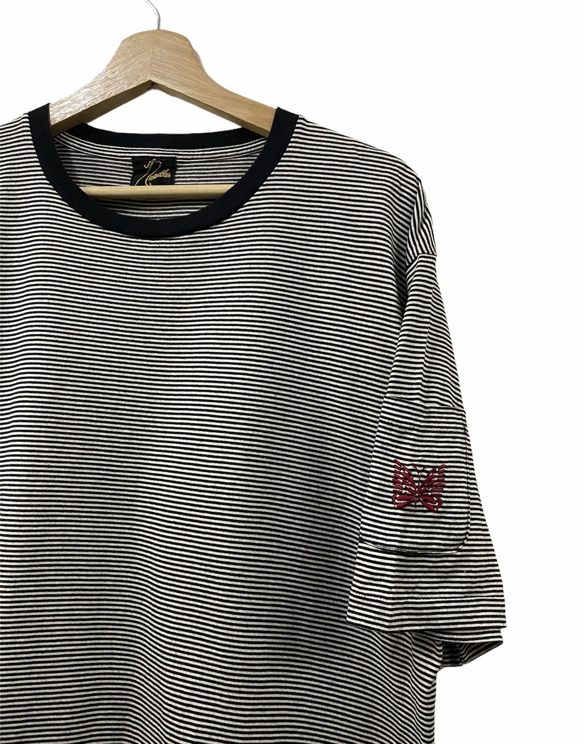 Needles Needles Papilon Embroidery Butterfly Logo Striped Tee Size US L / EU 52-54 / 3 - 4 Thumbnail