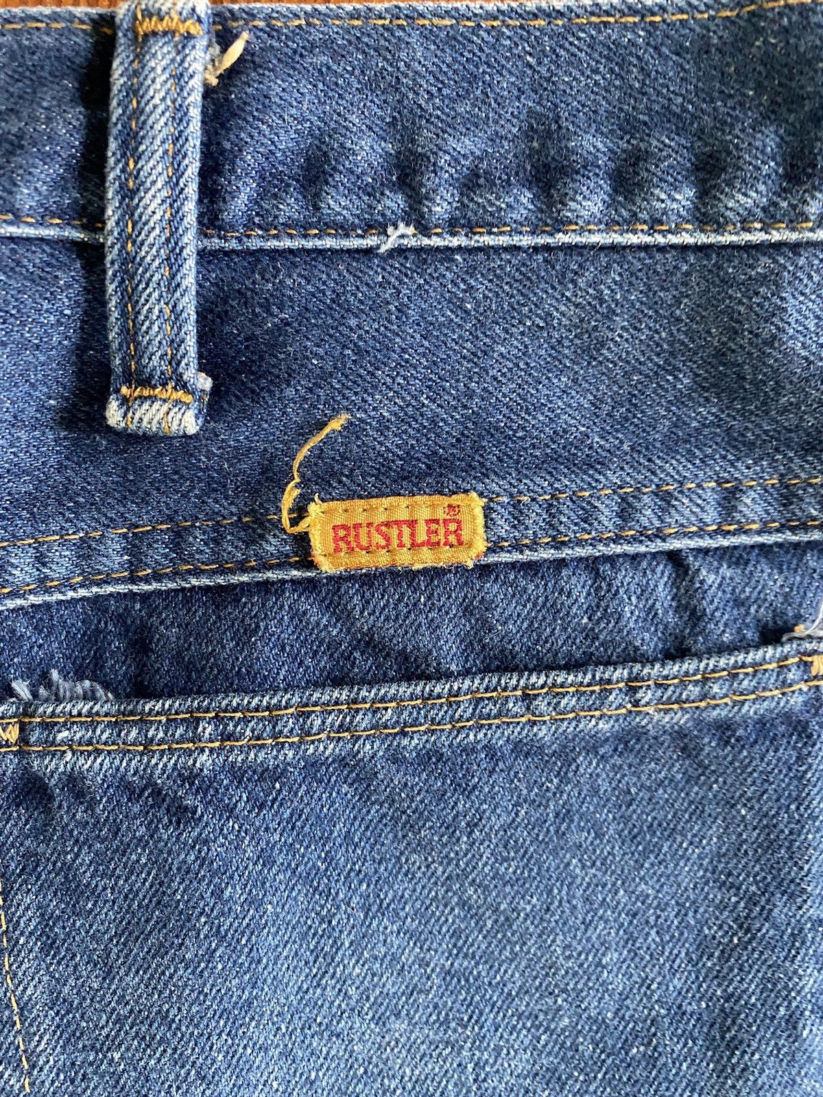 Rustler Vintage 70’s Rustler Bell Bottom Flare Denim Jeans 34x29 Size US 34 / EU 50 - 7 Thumbnail