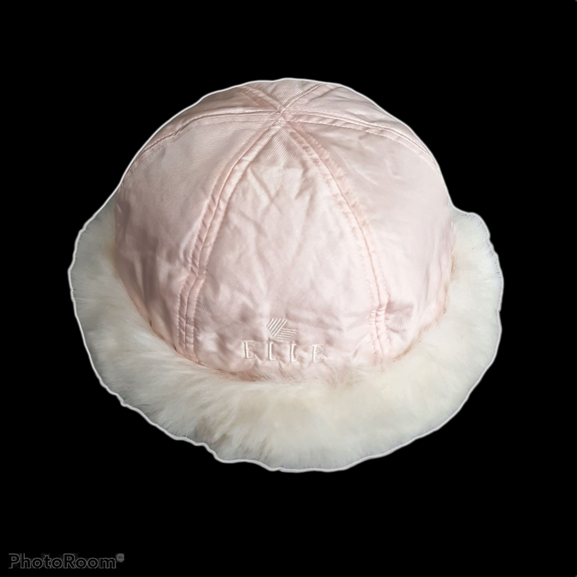 image of Archival Clothing x Vintage Elle Paris Embroidery Fur Women Hat