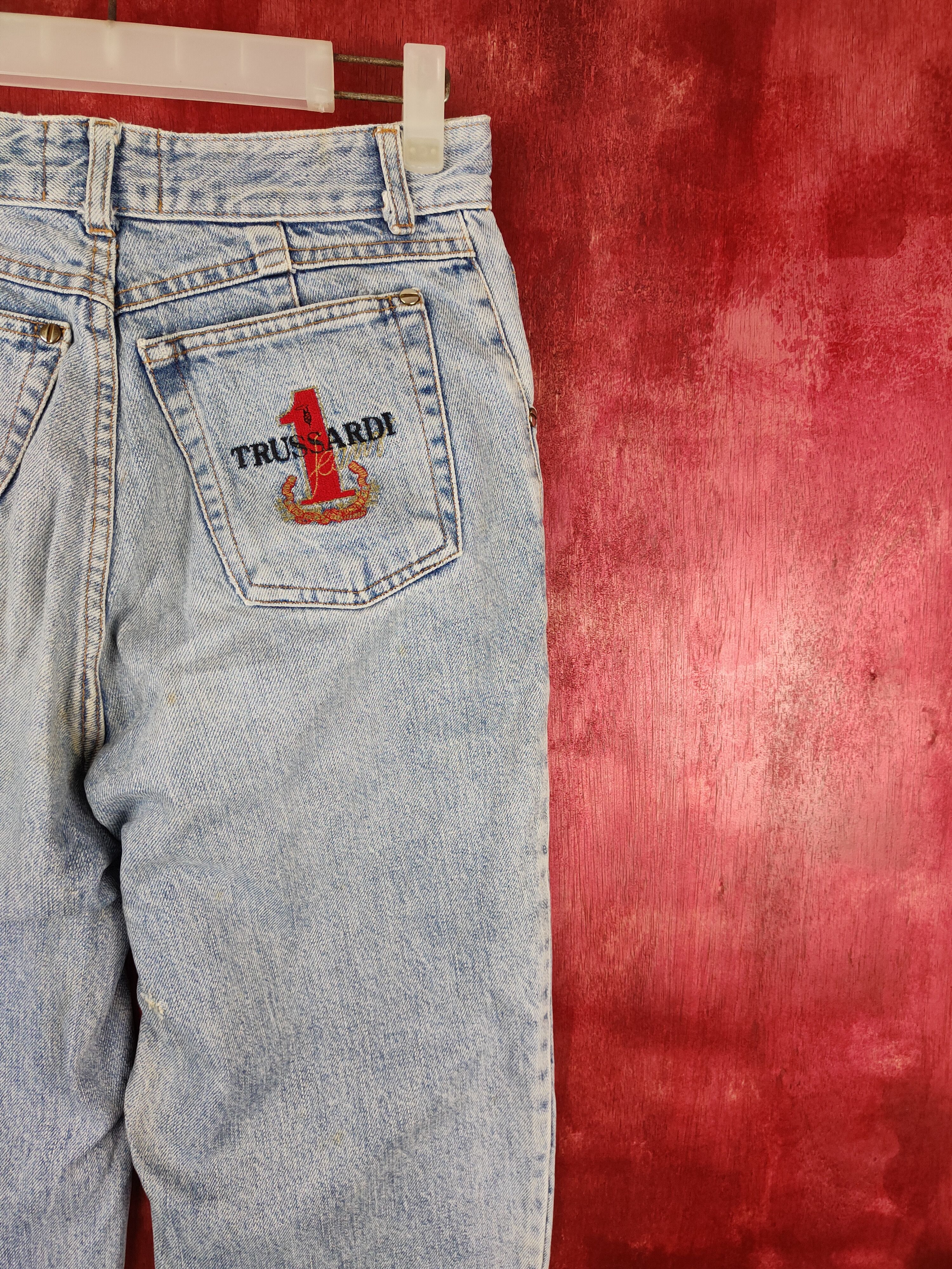 Japanese Brand × Trussardi × Vintage Trussardi Blue Multi Pocket Tactical Pants Denim #5949 Size US 26 / EU 42 - 12 Thumbnail