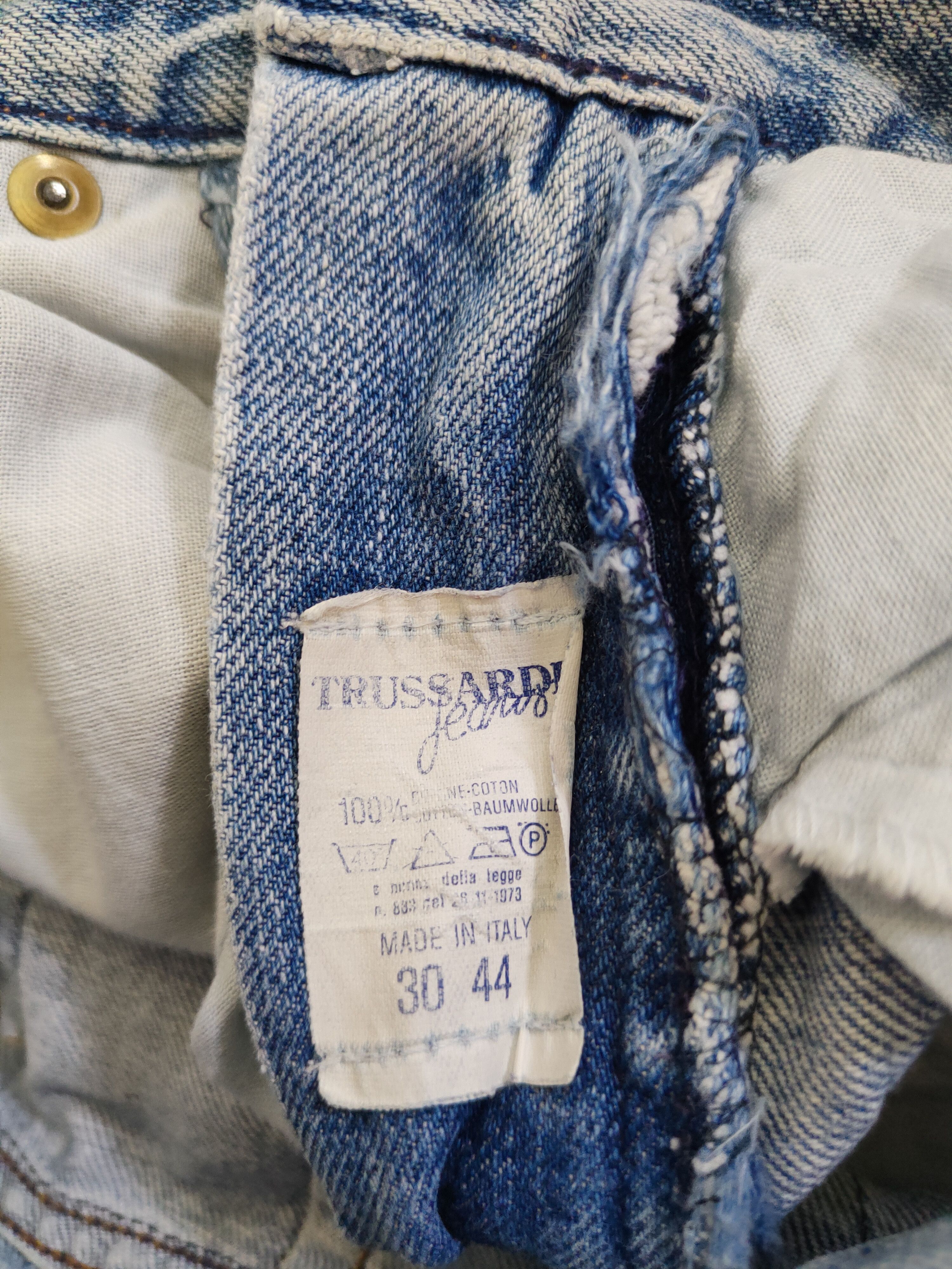 Japanese Brand × Trussardi × Vintage Trussardi Blue Multi Pocket Tactical Pants Denim #5949 Size US 26 / EU 42 - 15 Thumbnail