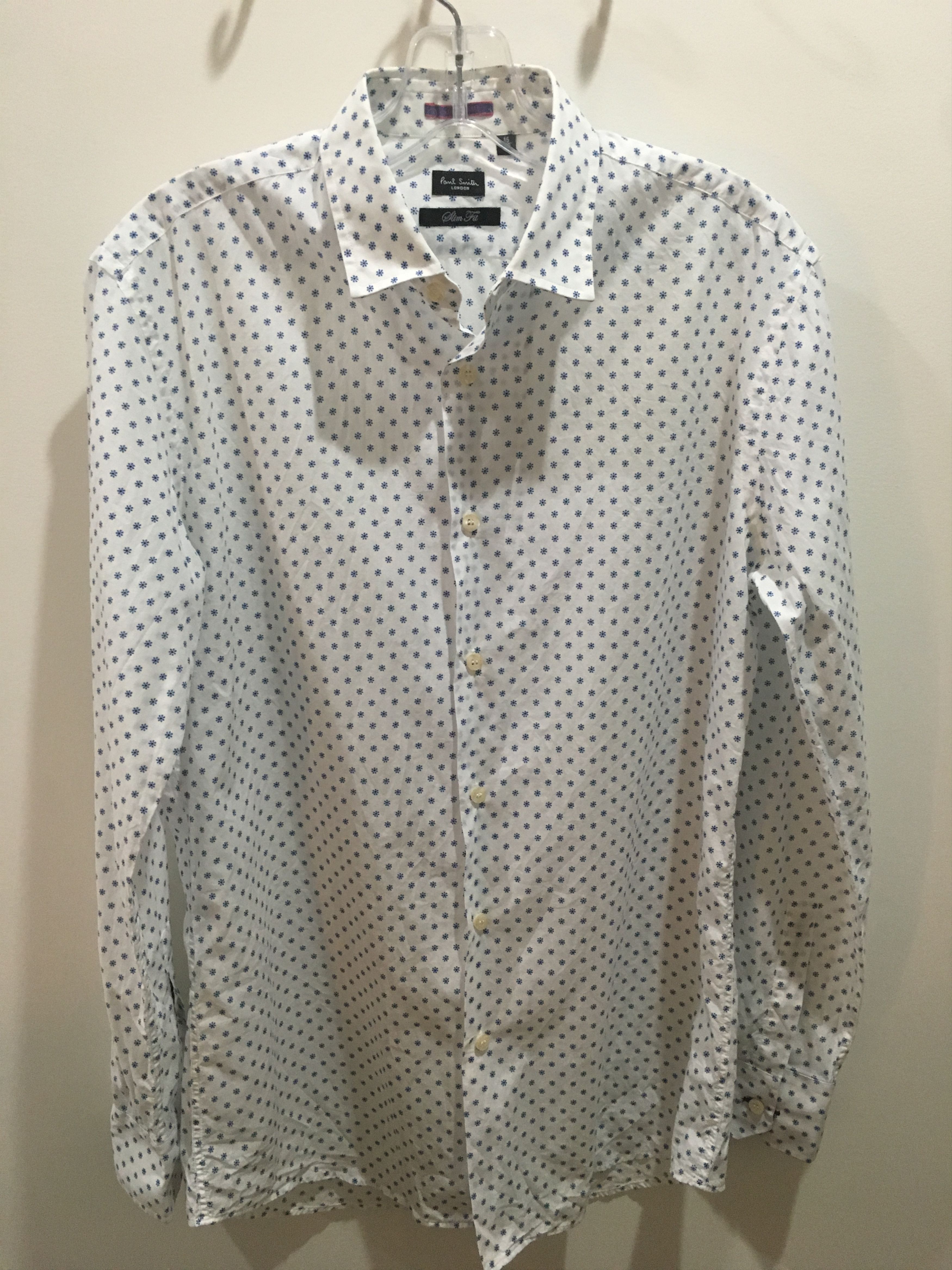 Paul Smith London line white shirt, sz15 (IT38), made in Italy Size 38R - 2 Thumbnail