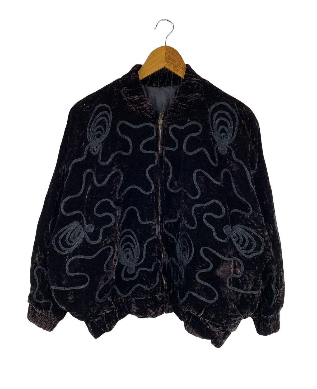 Japanese Brand × Velvet × Vintage 🔥SALE🔥ISSEY MIYAKE INSPIRED DESIGN VELVET JACKET Size US L / EU 52-54 / 3 - 1 Thumbnail