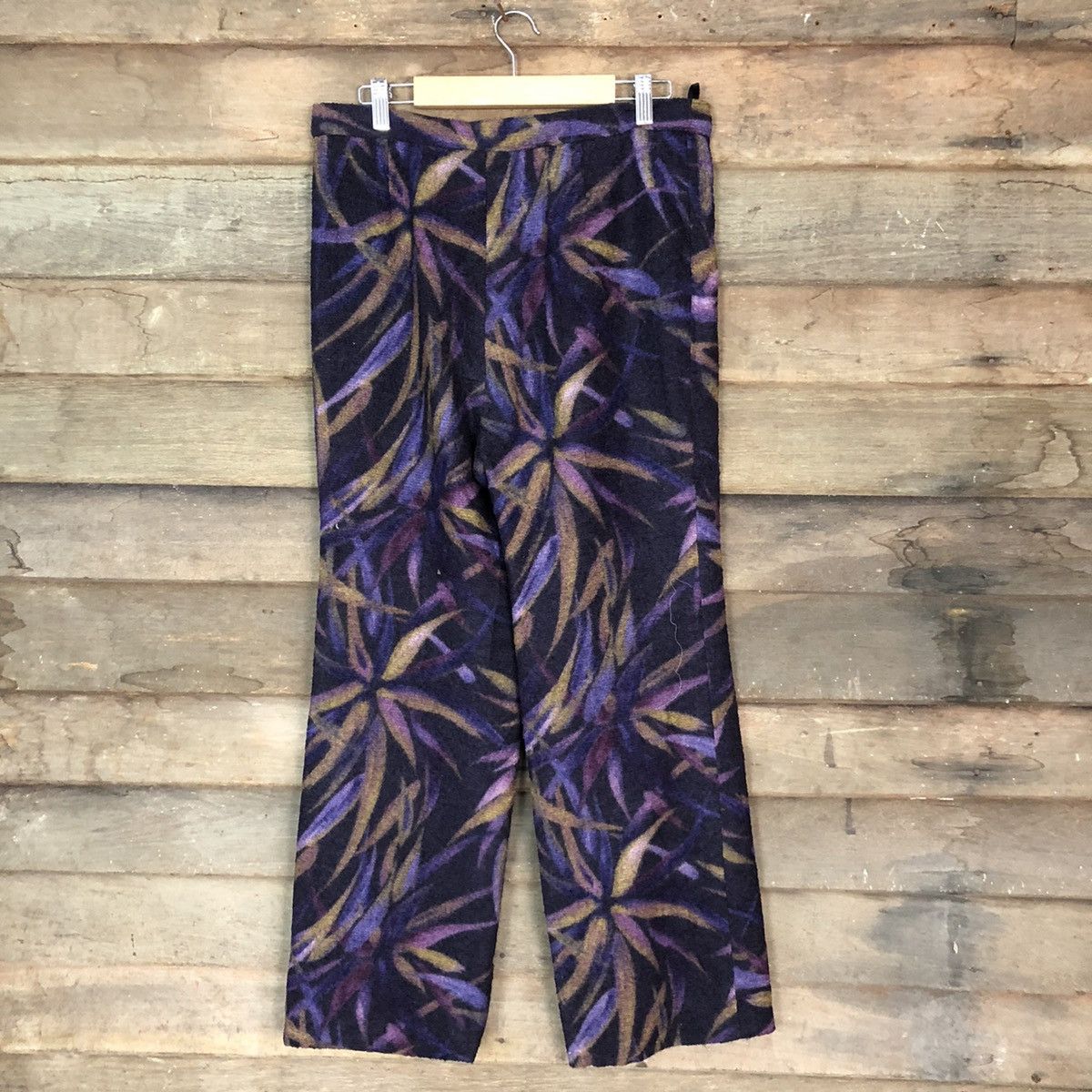 Japanese Brand Bon Robe Purple stripe art Casual Pants #6874 Size US 28 / EU 44 - 6 Thumbnail