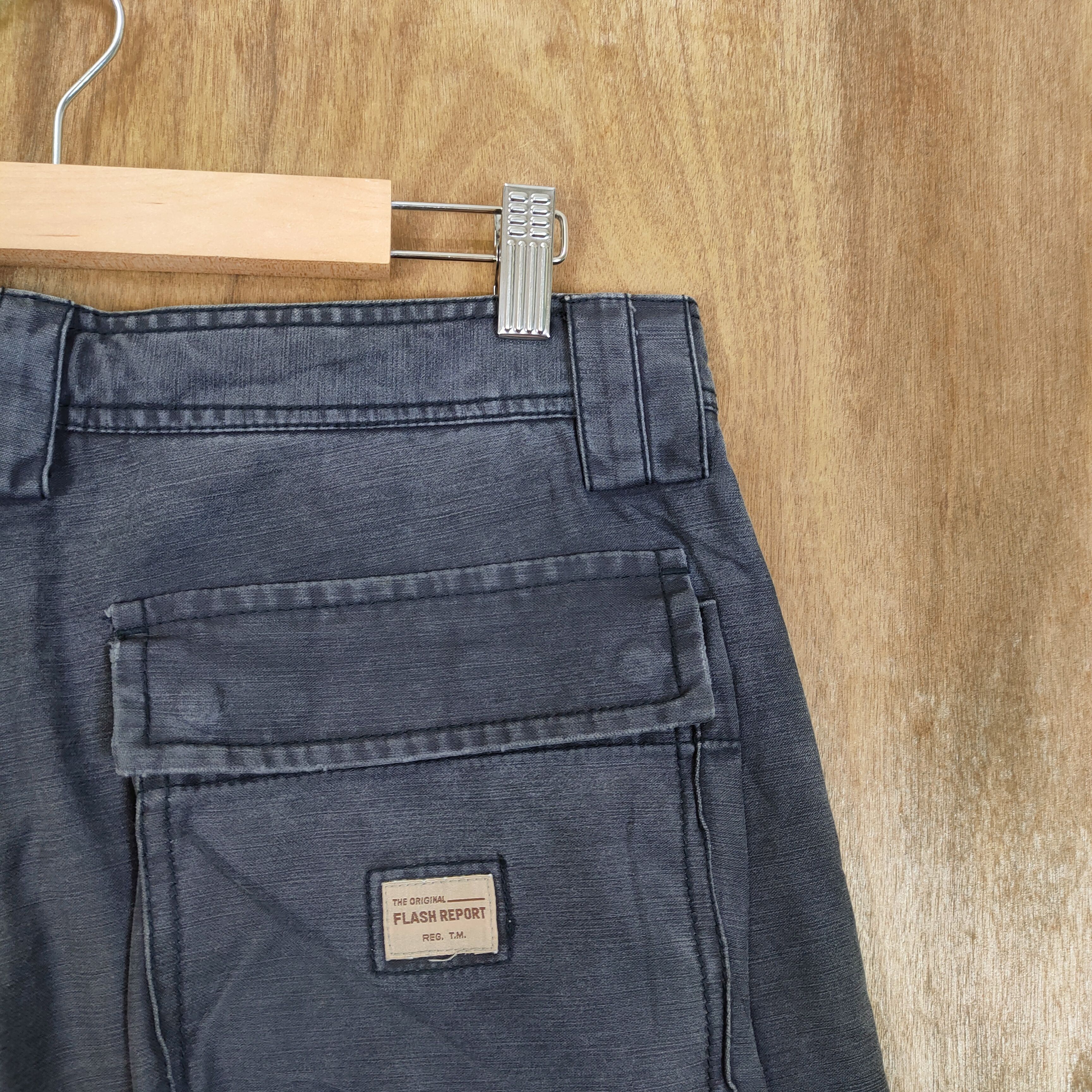 Japanese Brand VINTAGE FLASH REPORT BLACK CARGO PANTS Size US 34 / EU 50 - 11 Thumbnail